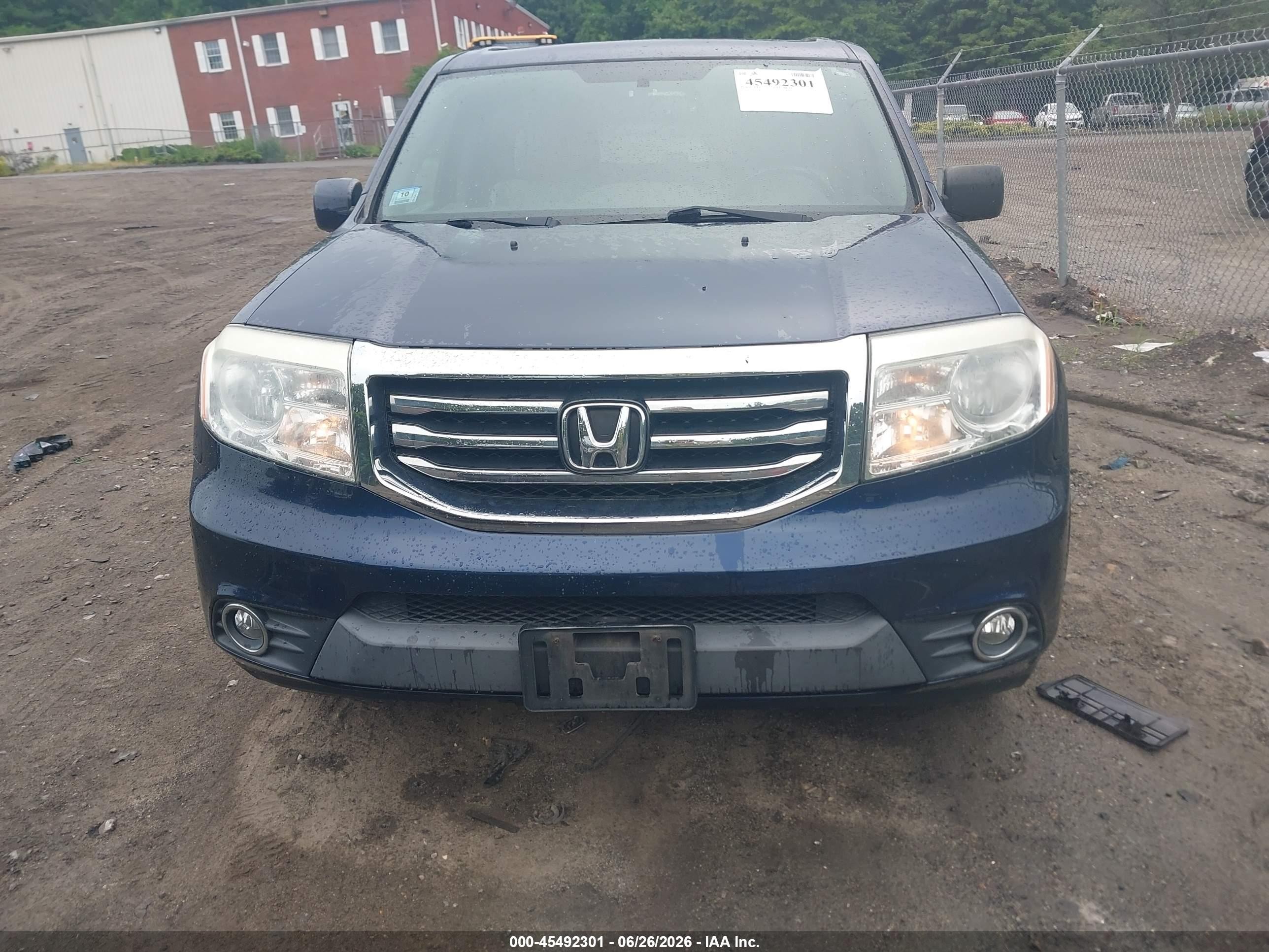 2014 Honda Pilot Ex-l Blue vin: 5FNYF4H7XEB056241