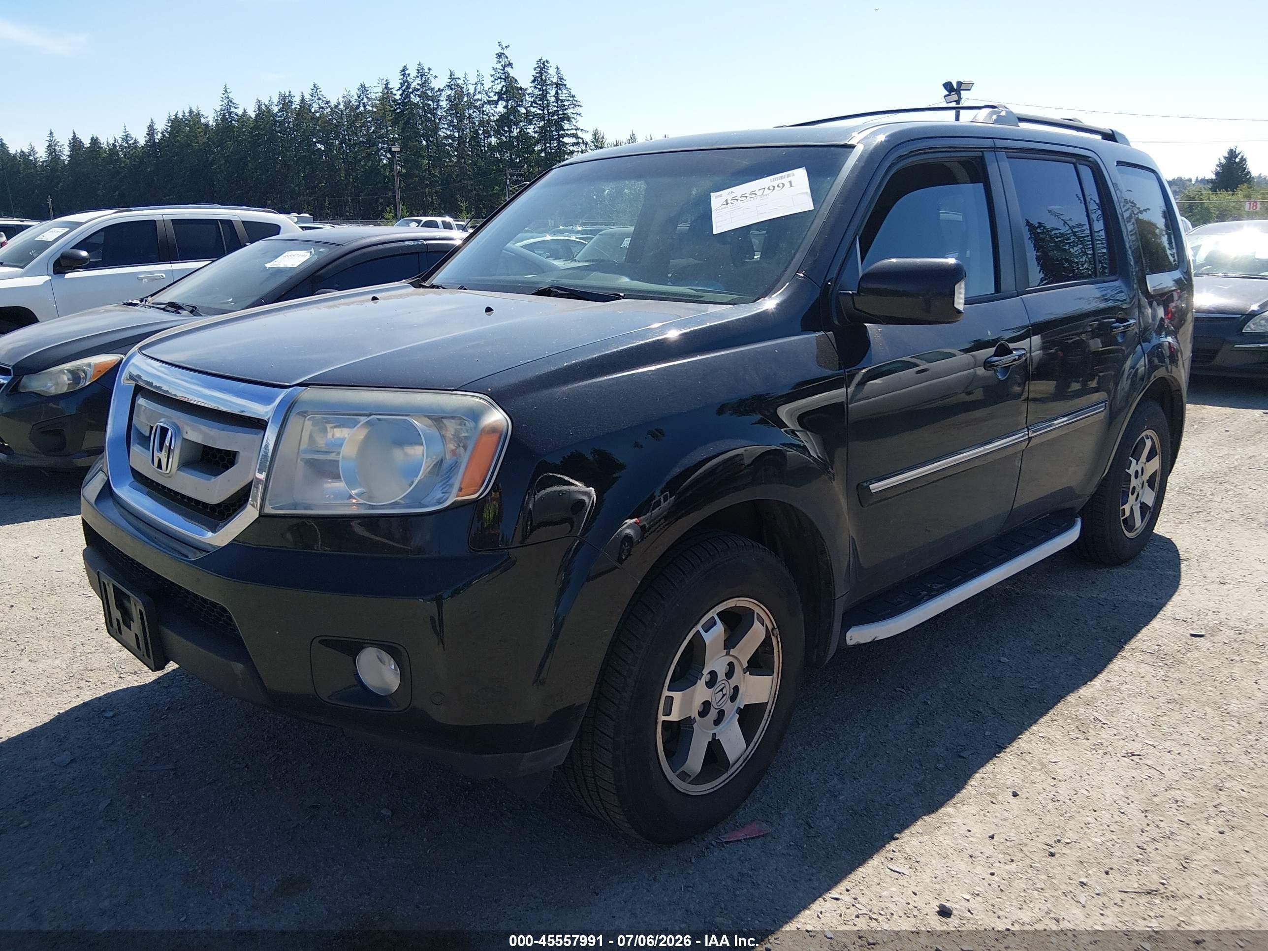 2010 Honda Pilot Touring Black vin: 5FNYF4H82AB038481