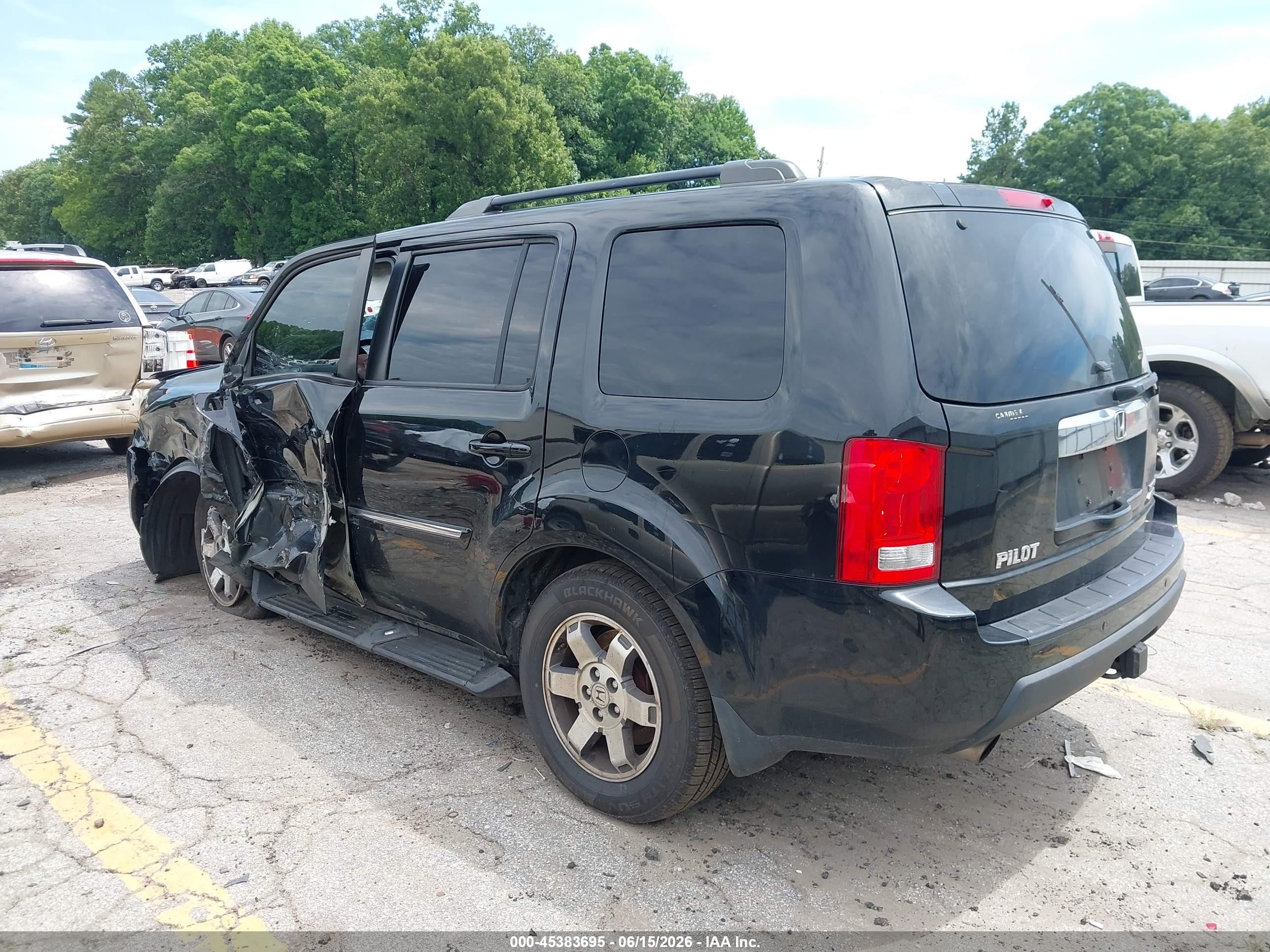 2010 Honda Pilot Touring Черный vin: 5FNYF4H84AB022539