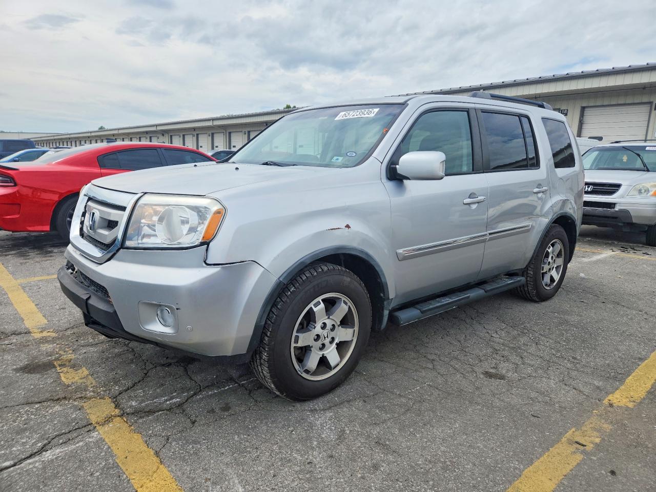 2010 Honda Pilot Touring Silver vin: 5FNYF4H8XAB040673