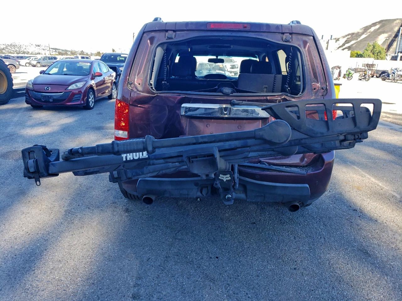 2010 Honda Pilot Touring Burgundy vin: 5FNYF4H90AB024796