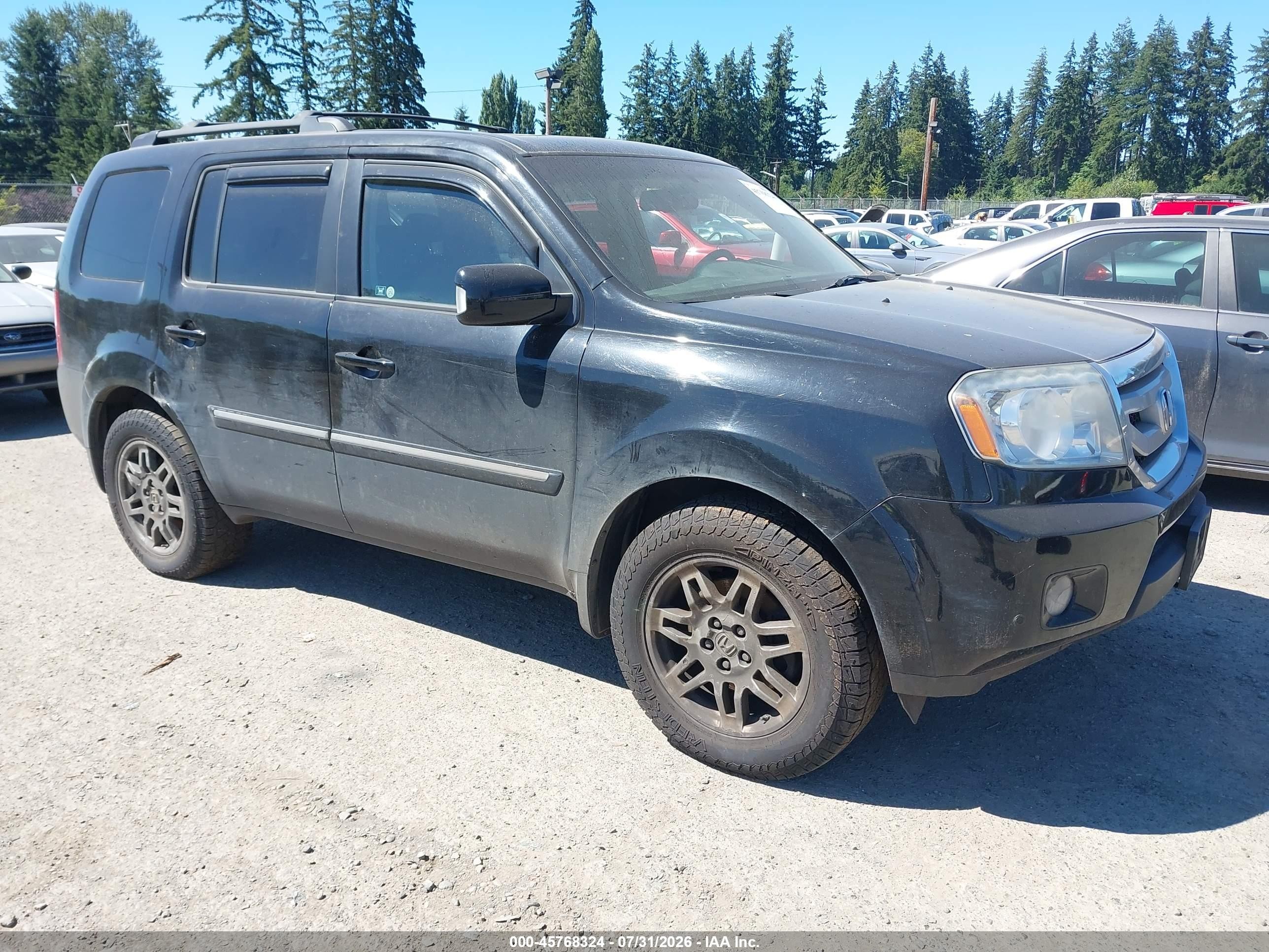 2010 Honda Pilot Touring Black vin: 5FNYF4H90AB033451