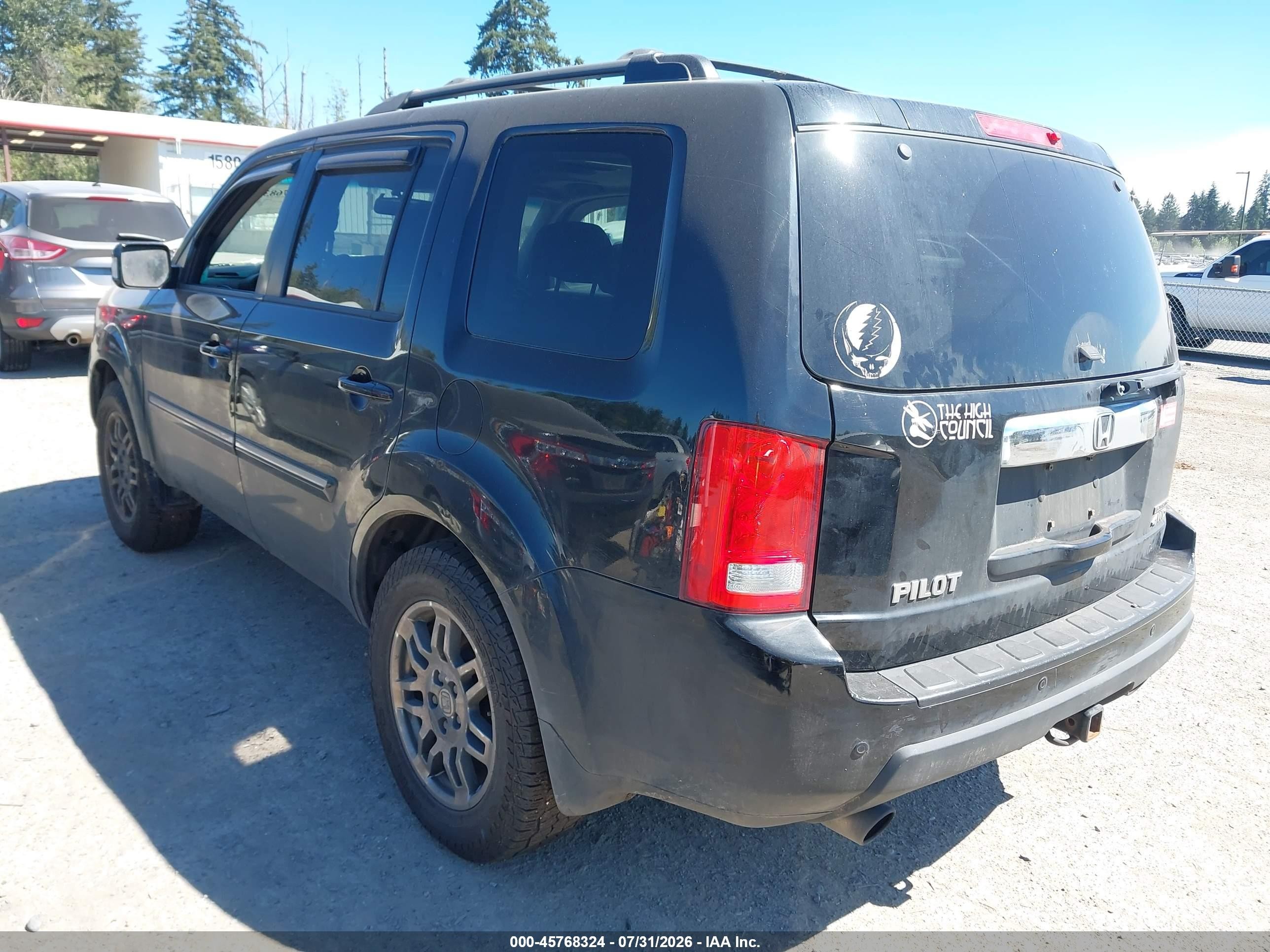 2010 Honda Pilot Touring Black vin: 5FNYF4H90AB033451