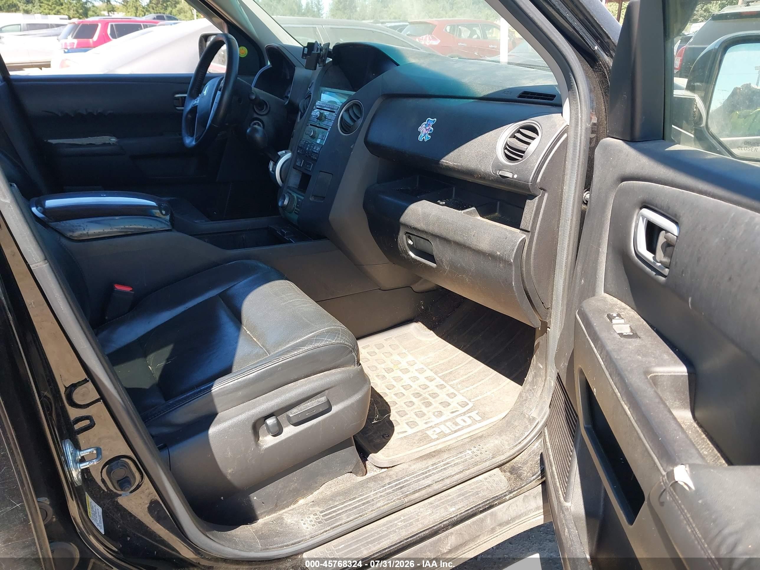 2010 Honda Pilot Touring Black vin: 5FNYF4H90AB033451