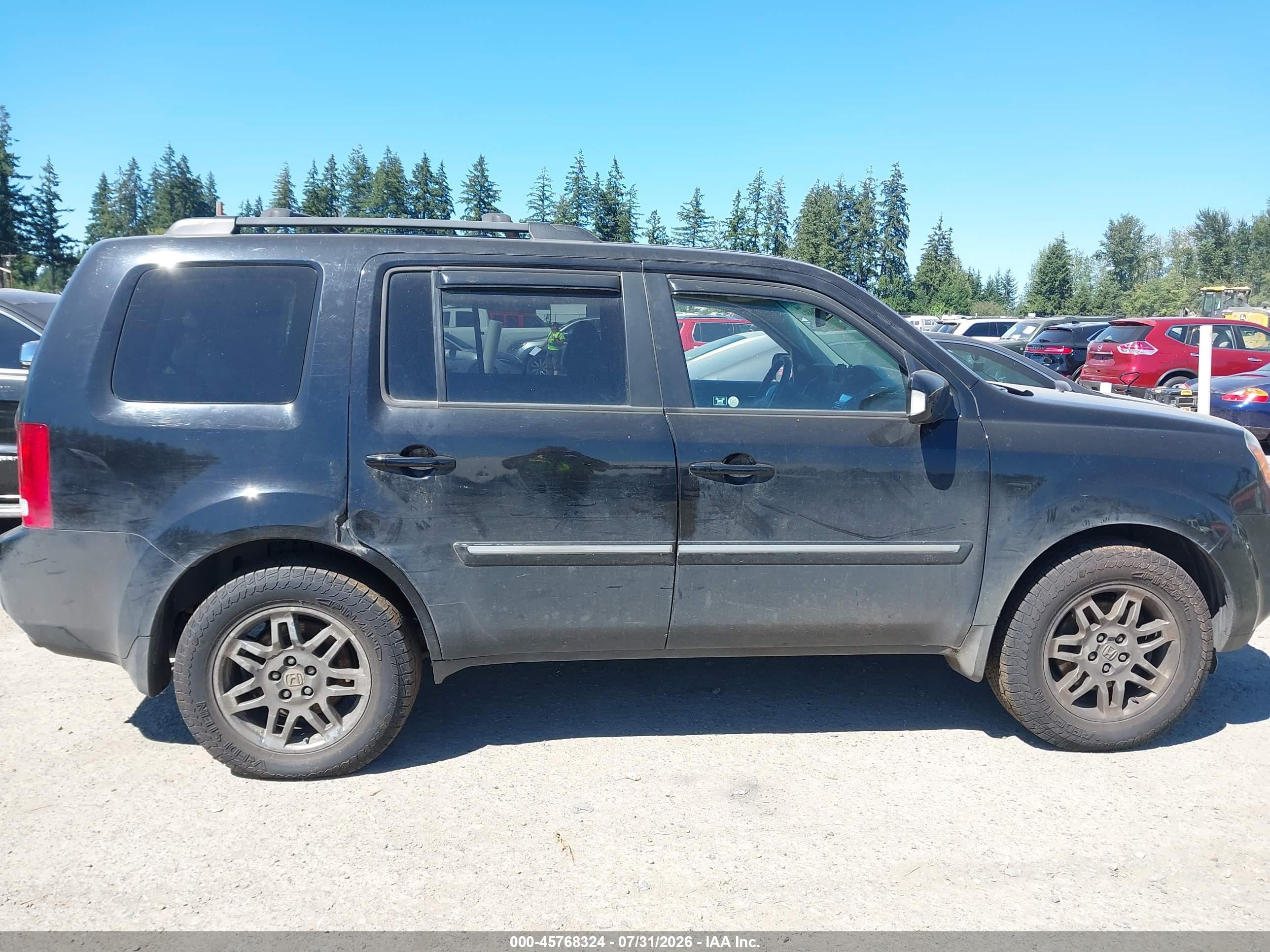 2010 Honda Pilot Touring Black vin: 5FNYF4H90AB033451