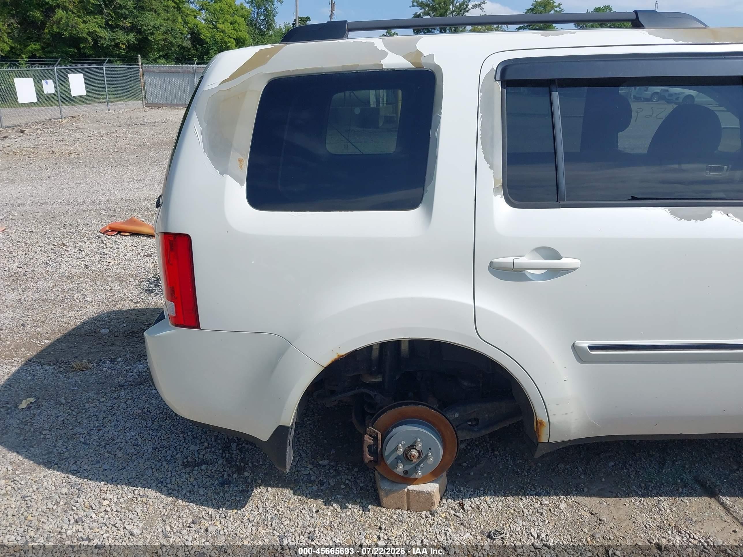 2012 Honda Pilot Touring Белый vin: 5FNYF4H90CB018175