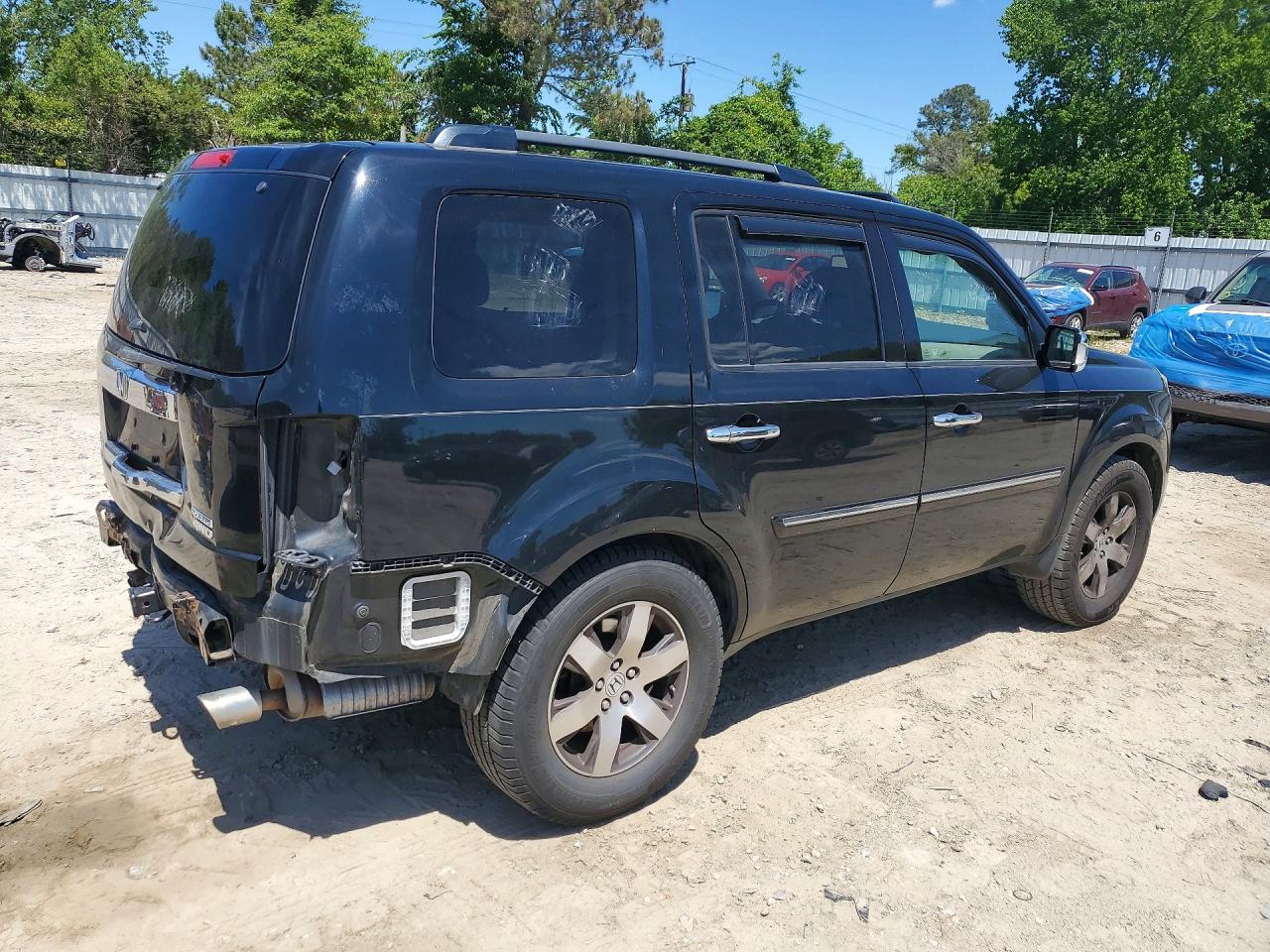 2012 Honda Pilot Touring Black vin: 5FNYF4H90CB028124