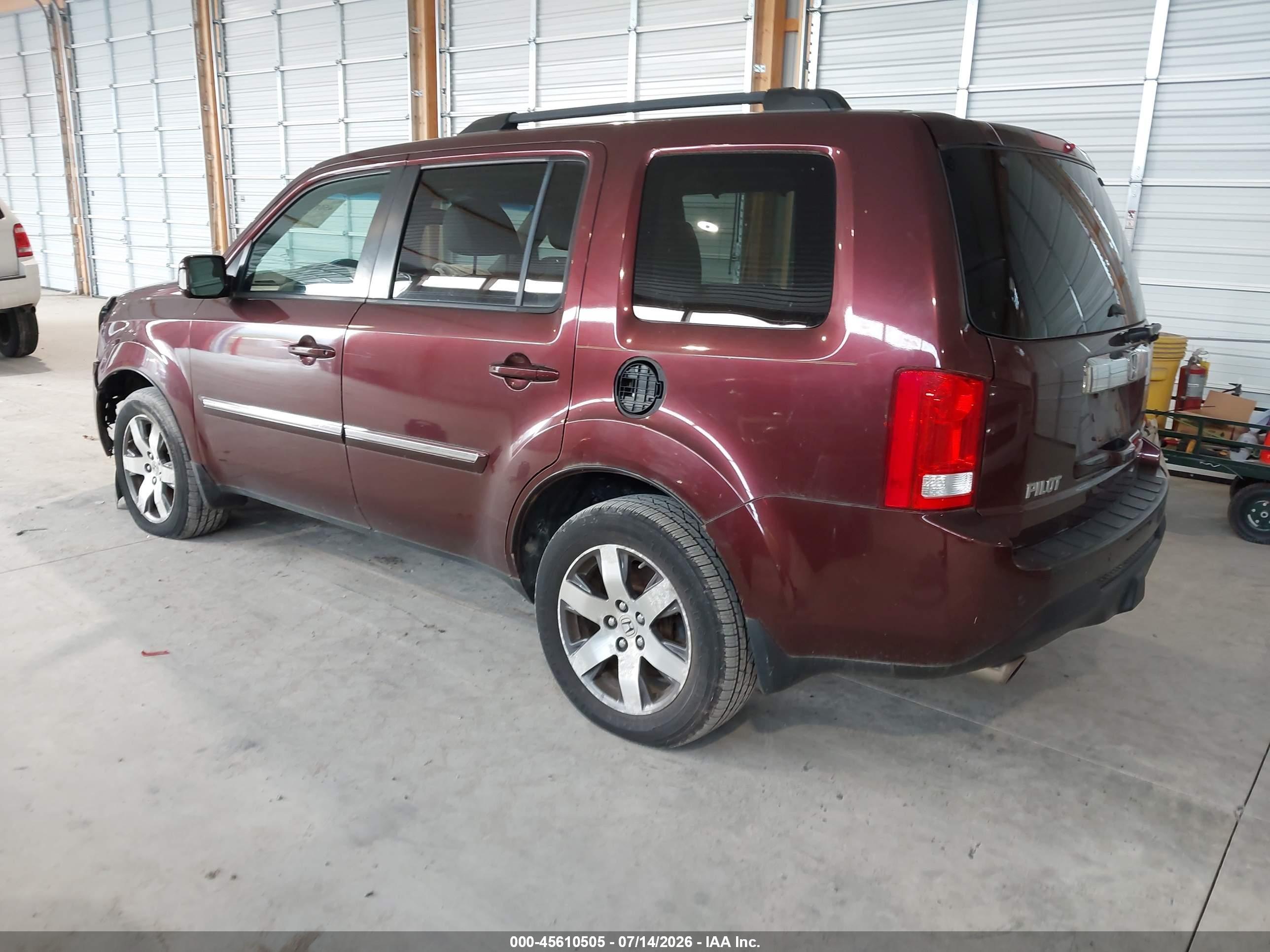 2012 Honda Pilot Touring Maroon vin: 5FNYF4H90CB041598