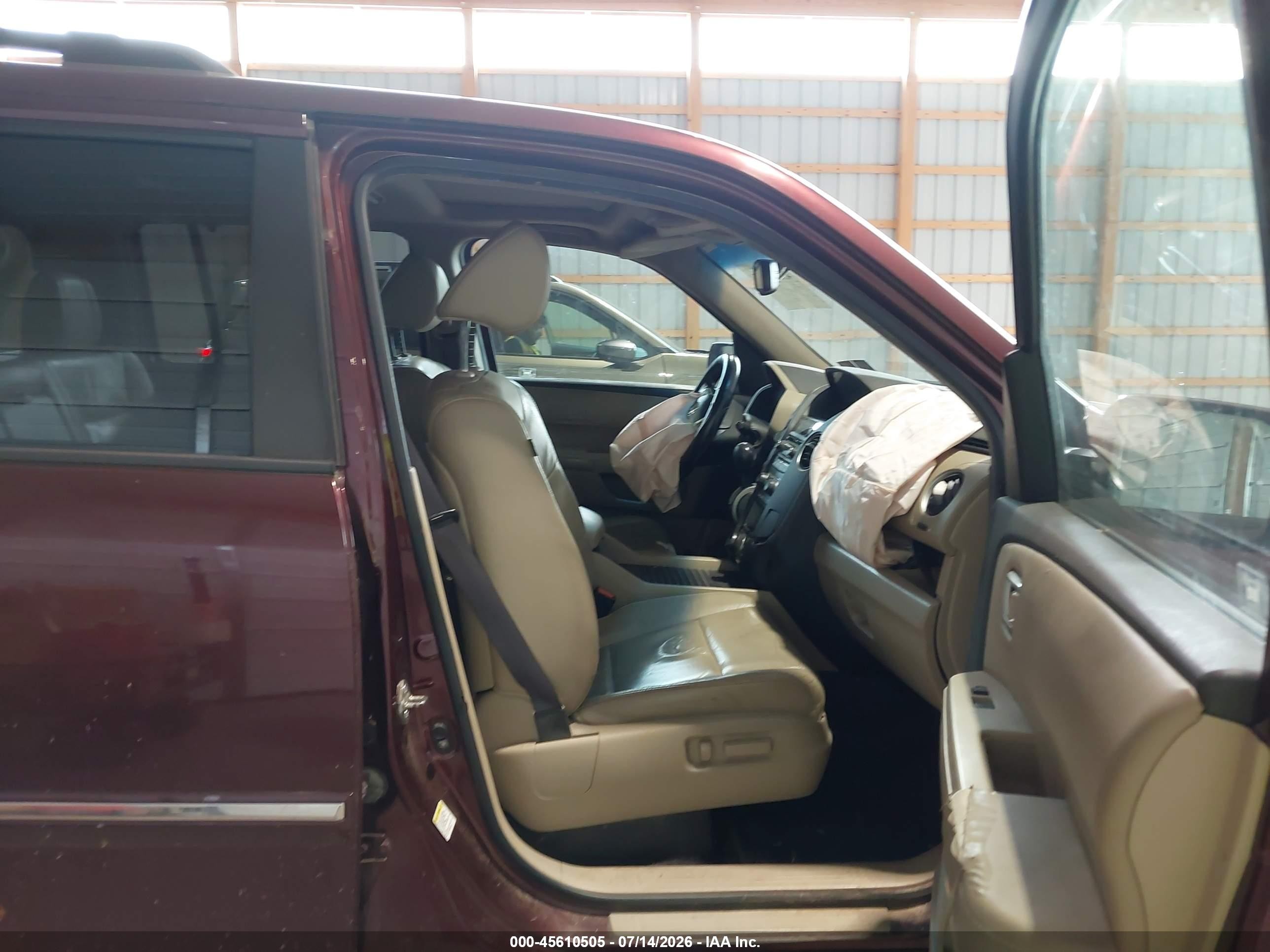 2012 Honda Pilot Touring Maroon vin: 5FNYF4H90CB041598