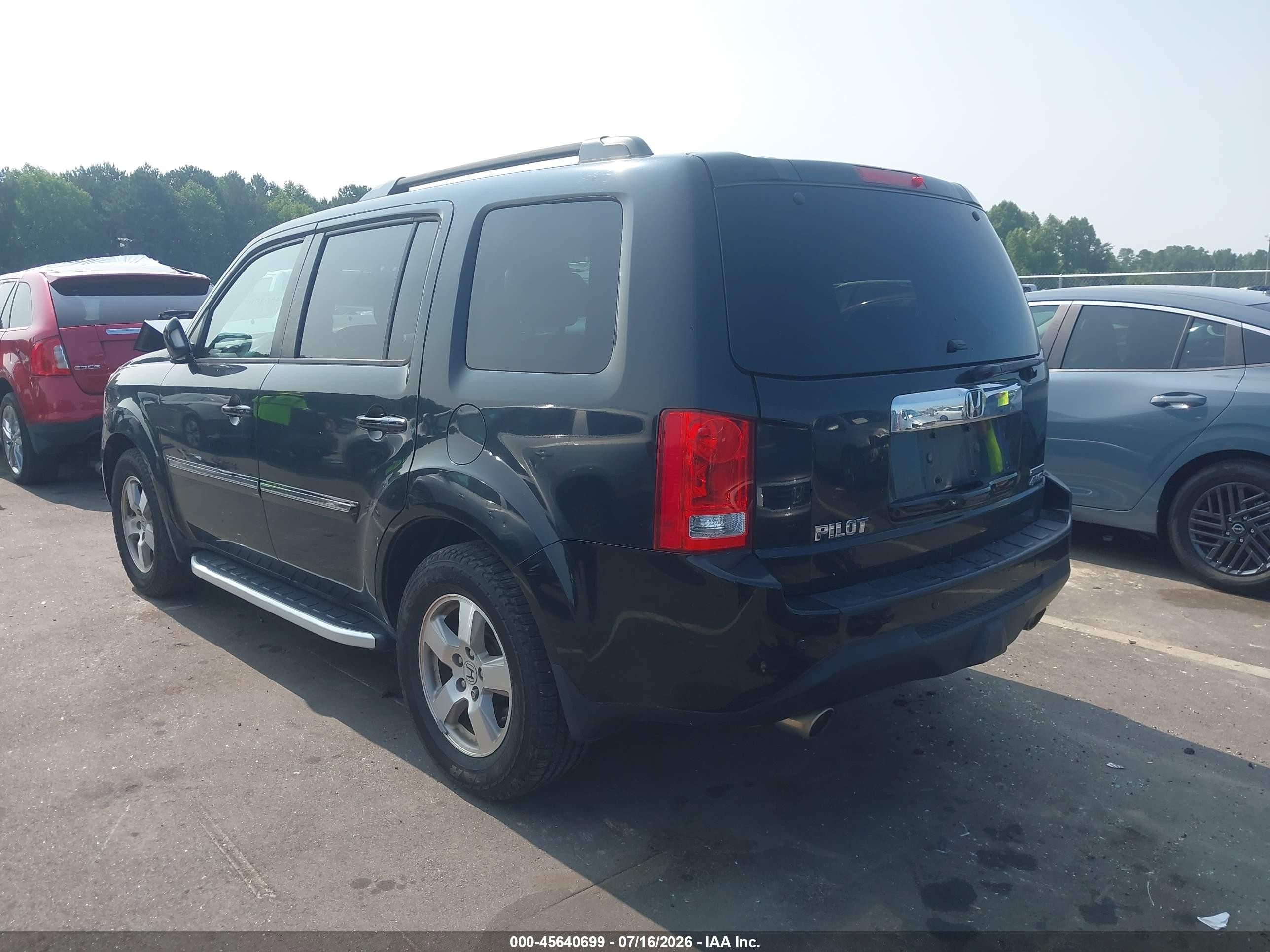 2013 Honda Pilot Touring Black vin: 5FNYF4H90DB008876