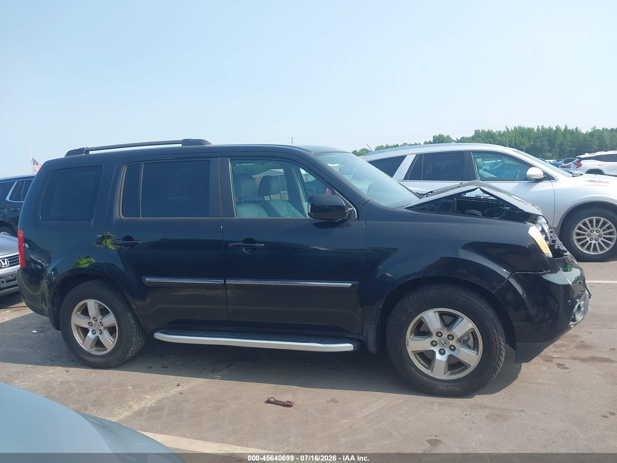 2013 Honda Pilot Touring Black vin: 5FNYF4H90DB008876