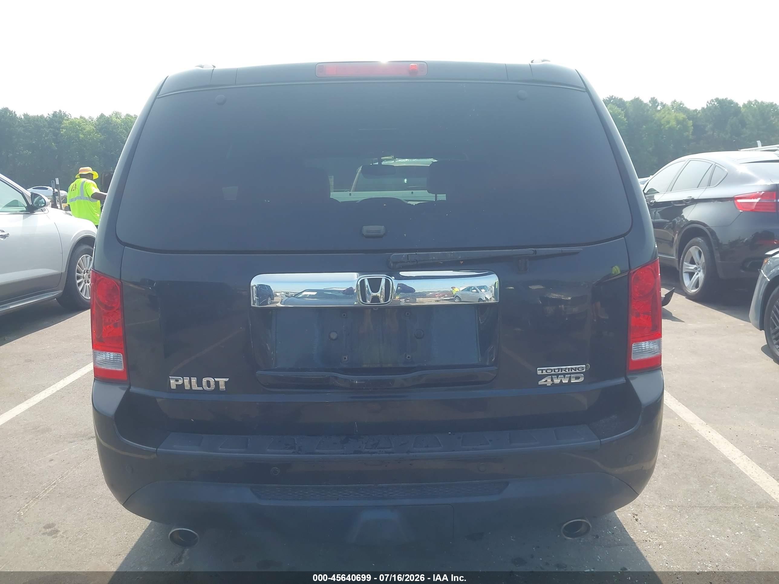 2013 Honda Pilot Touring Black vin: 5FNYF4H90DB008876