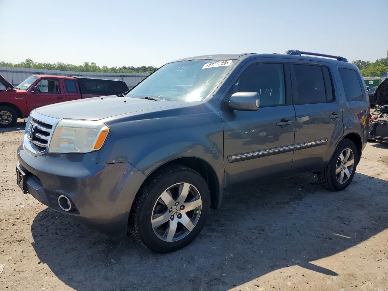 2013 Honda Pilot Touring Gray vin: 5FNYF4H90DB051856