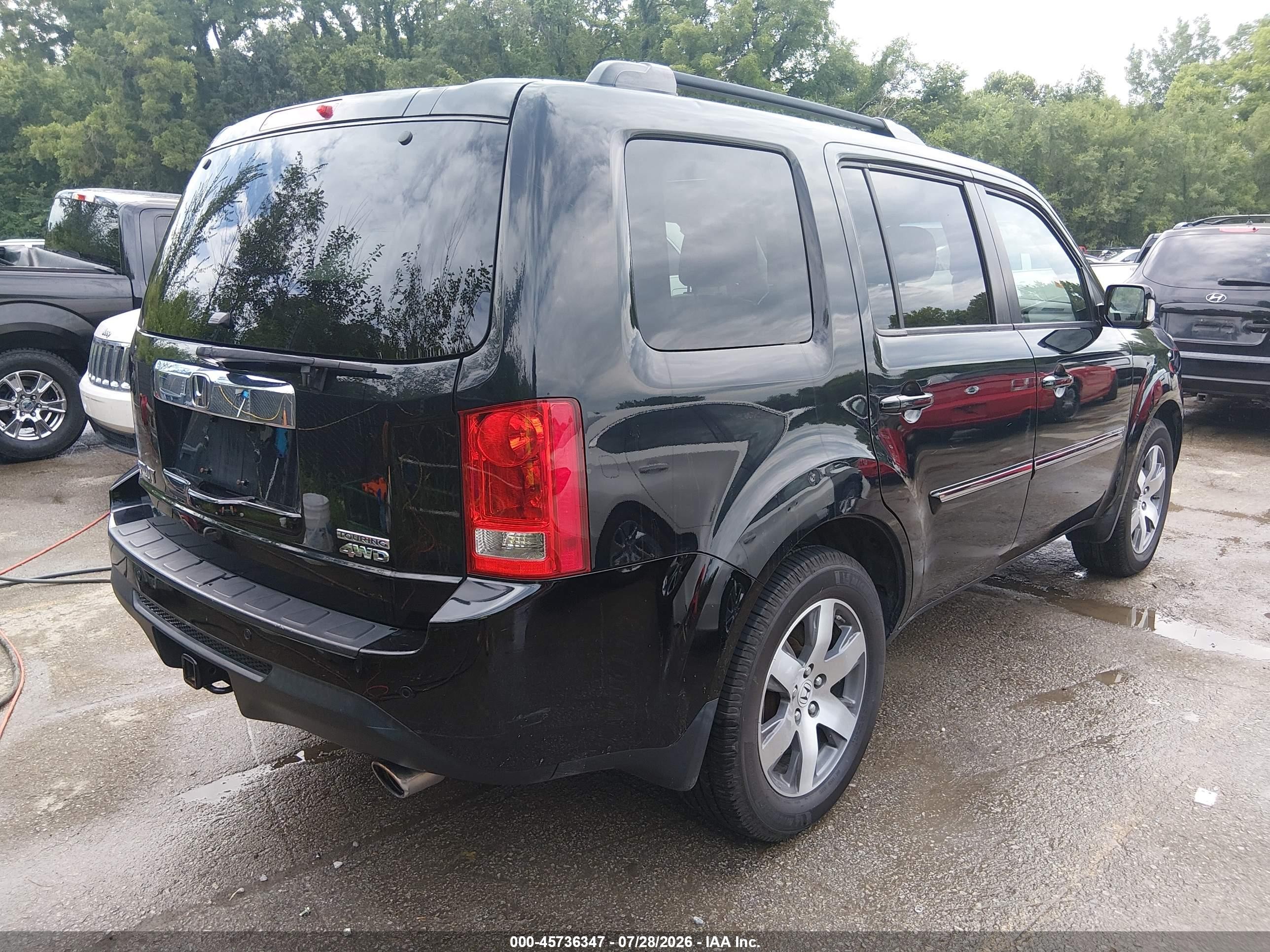 2014 Honda Pilot Touring Черный vin: 5FNYF4H90EB052362