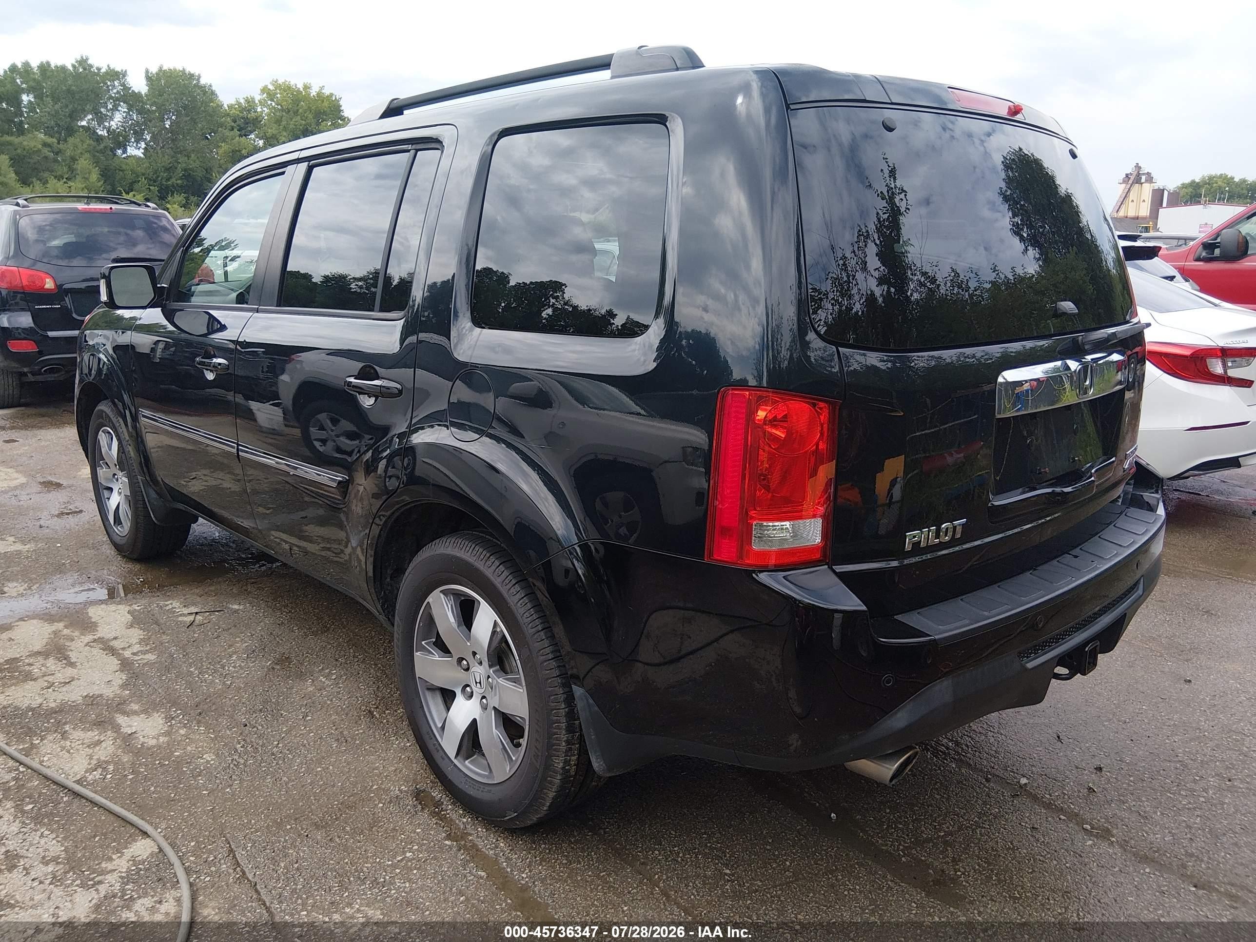 2014 Honda Pilot Touring Черный vin: 5FNYF4H90EB052362