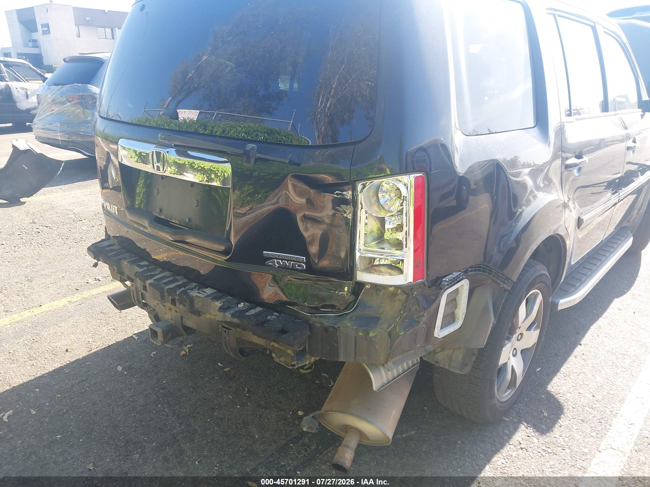 2015 Honda Pilot Touring Черный vin: 5FNYF4H90FB022103