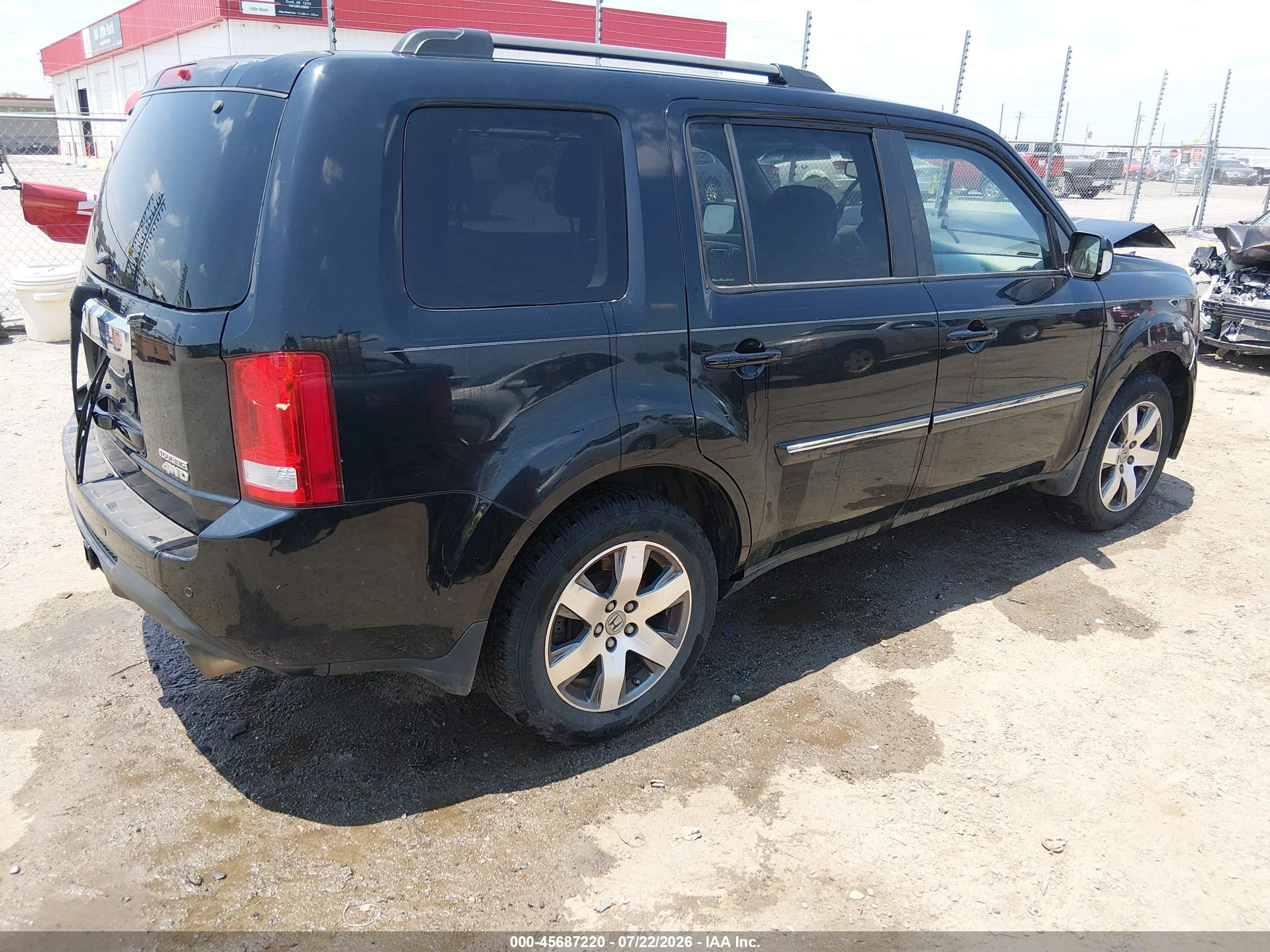 2015 Honda Pilot Touring Black vin: 5FNYF4H90FB039645