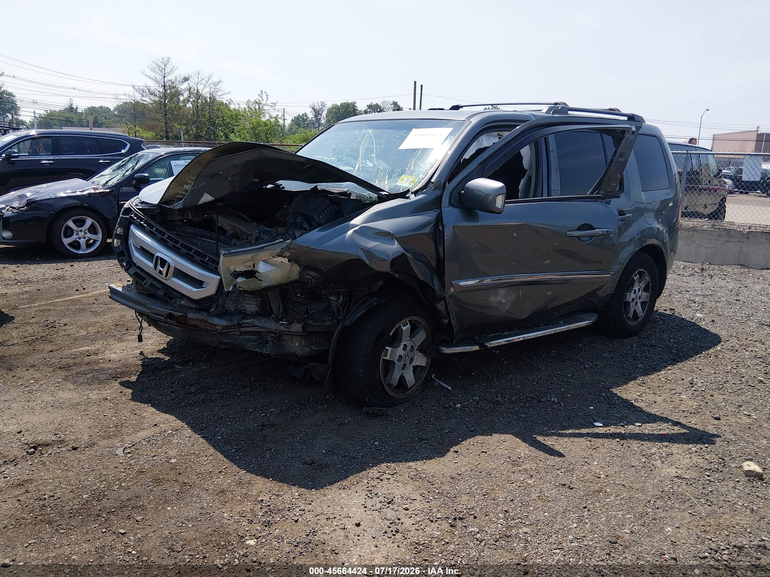 2011 Honda Pilot Touring Серый vin: 5FNYF4H91BB012609