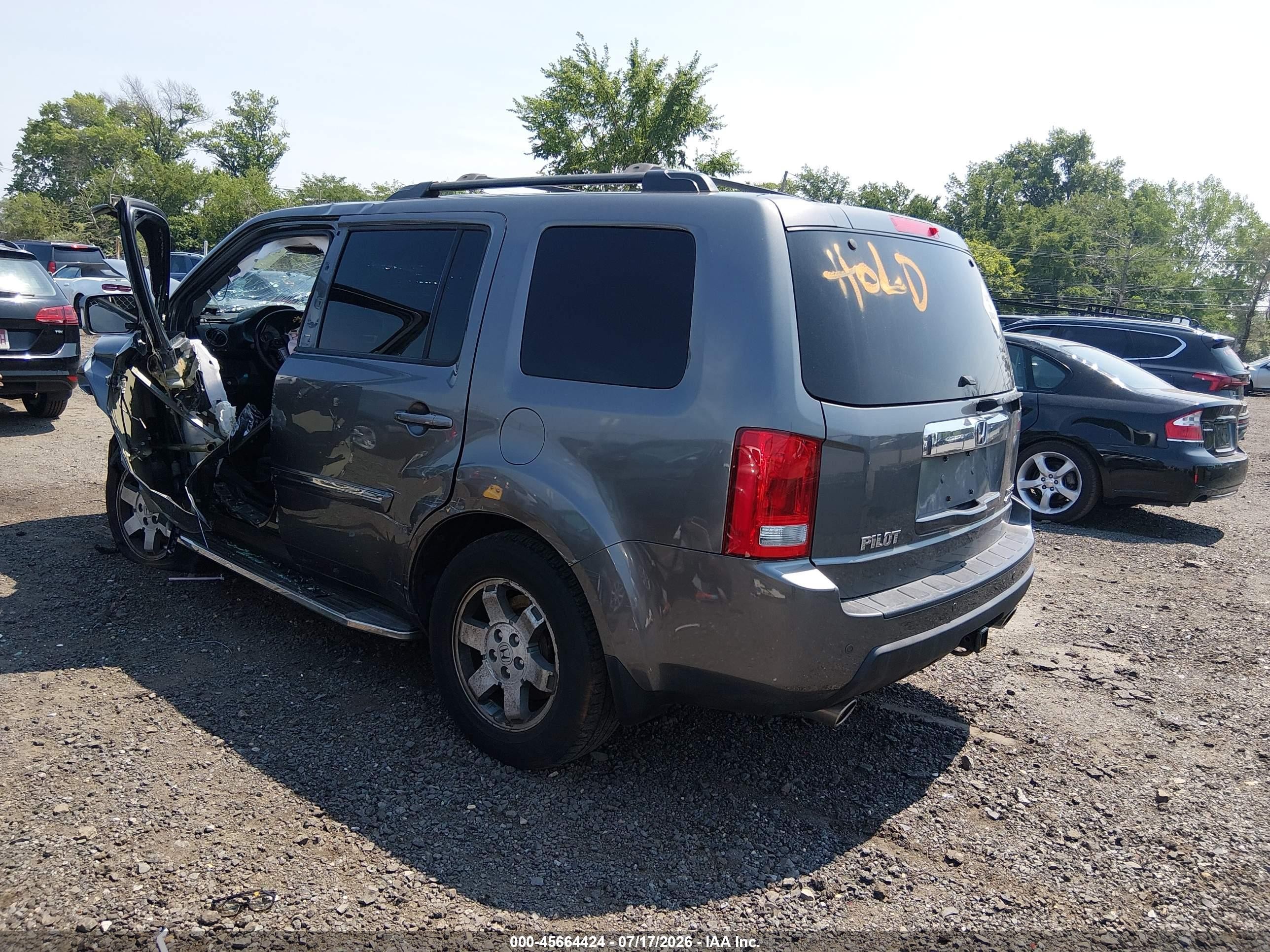 2011 Honda Pilot Touring Серый vin: 5FNYF4H91BB012609