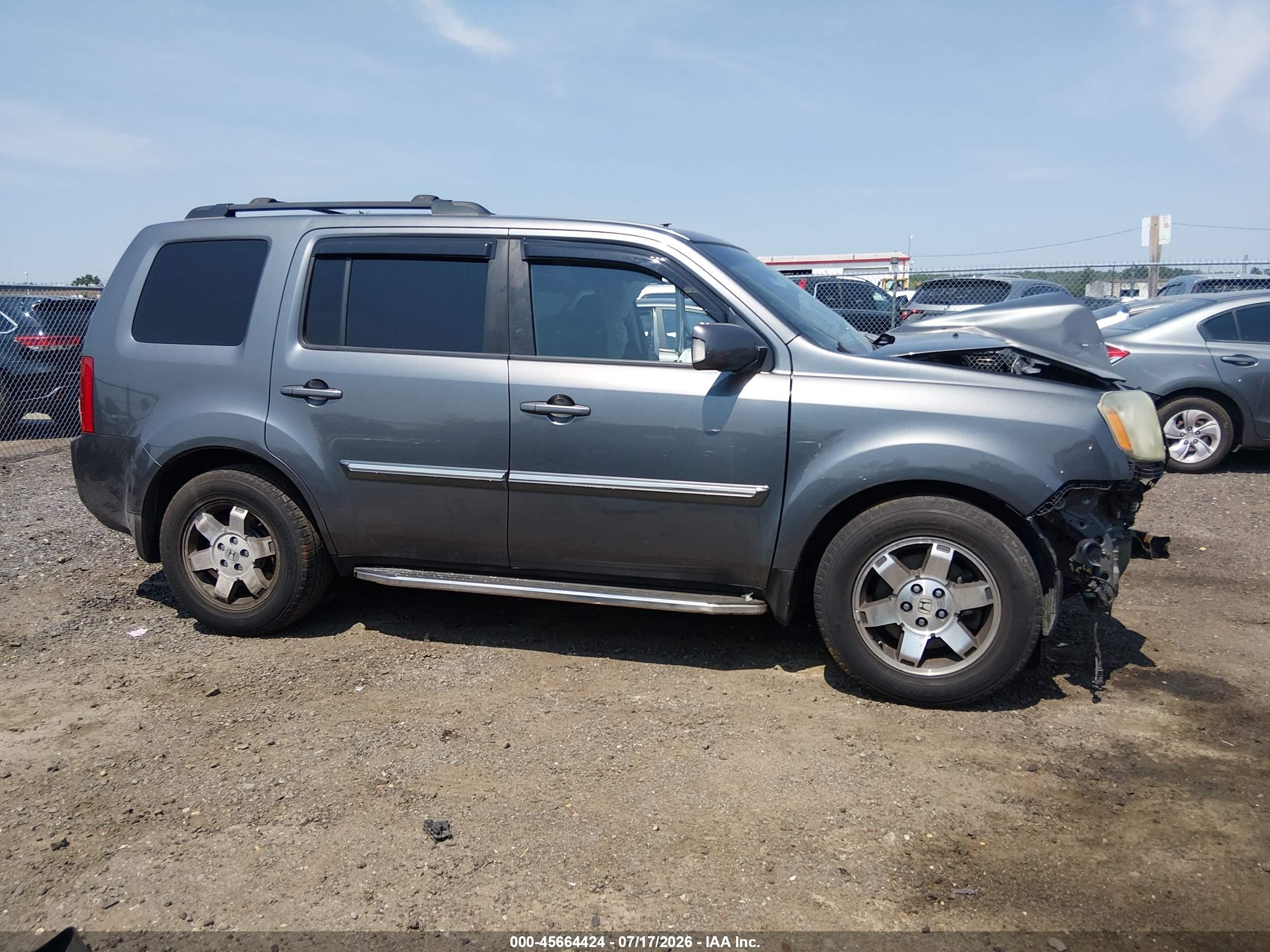2011 Honda Pilot Touring Серый vin: 5FNYF4H91BB012609