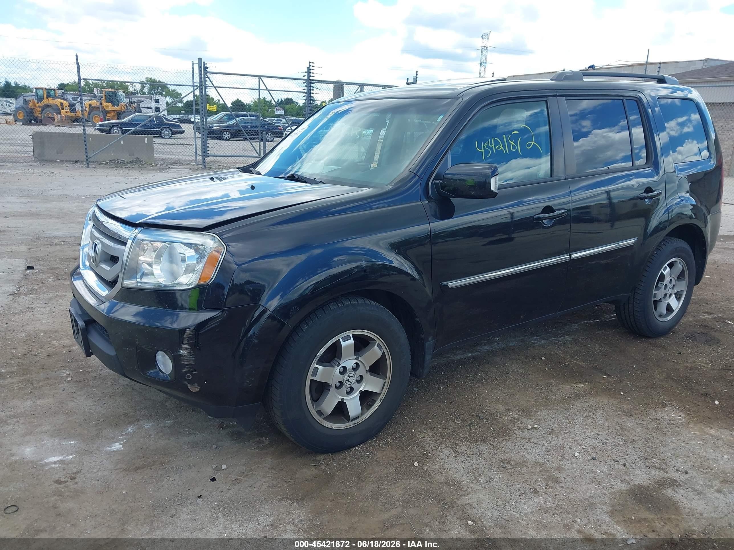 2011 Honda Pilot Touring Черный vin: 5FNYF4H91BB056965