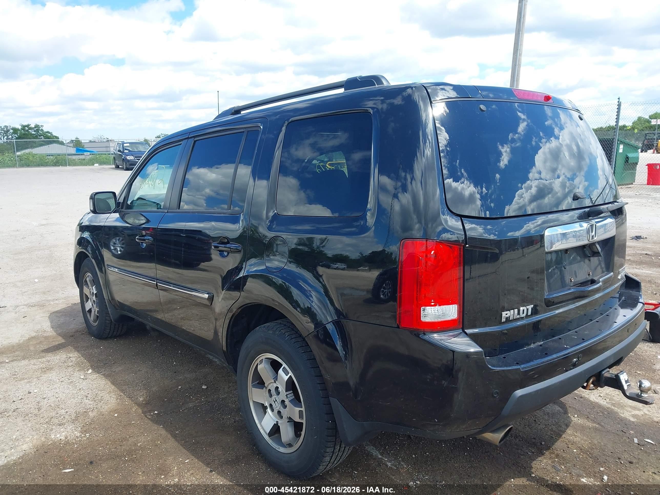2011 Honda Pilot Touring Черный vin: 5FNYF4H91BB056965