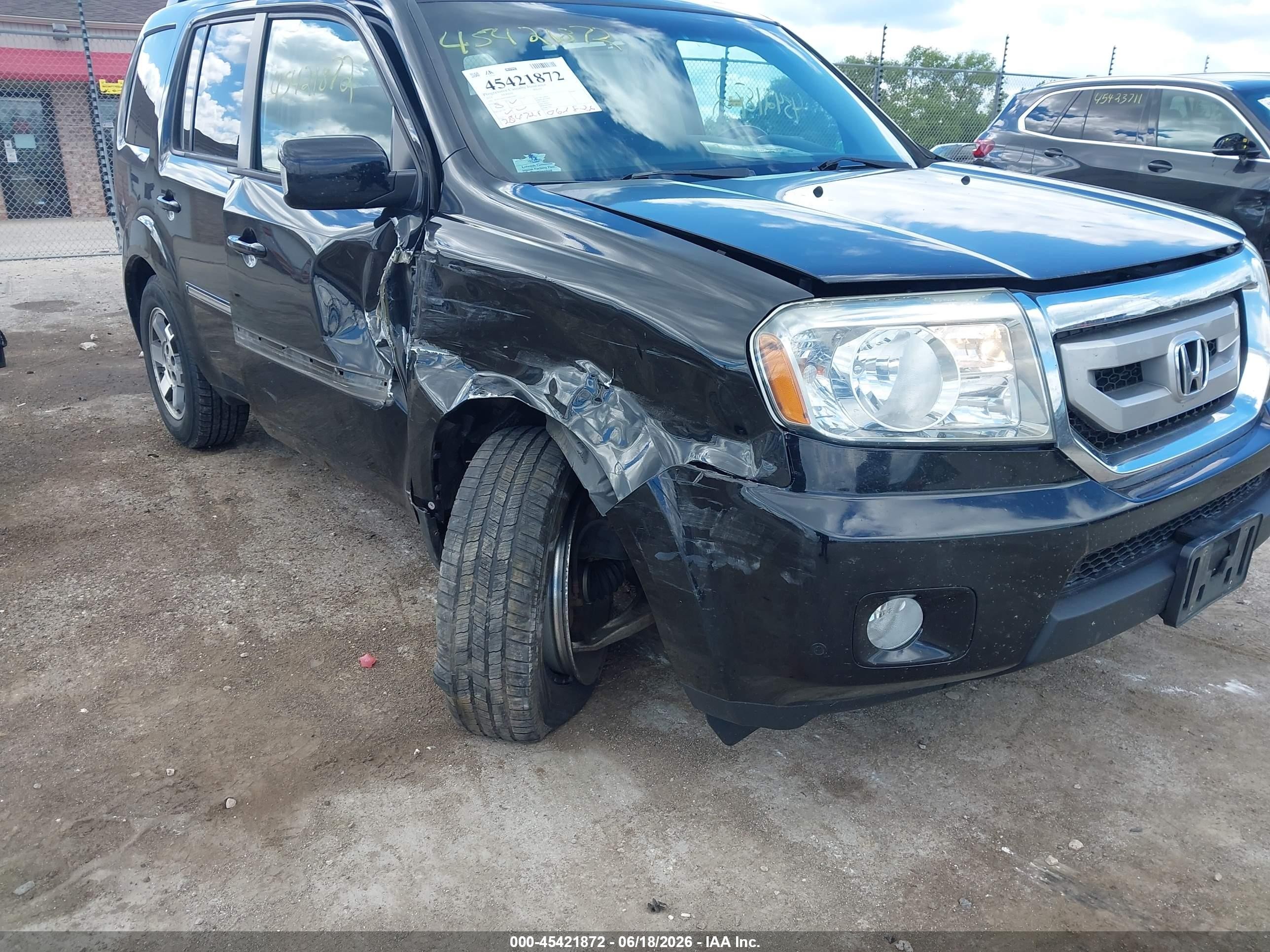2011 Honda Pilot Touring Черный vin: 5FNYF4H91BB056965