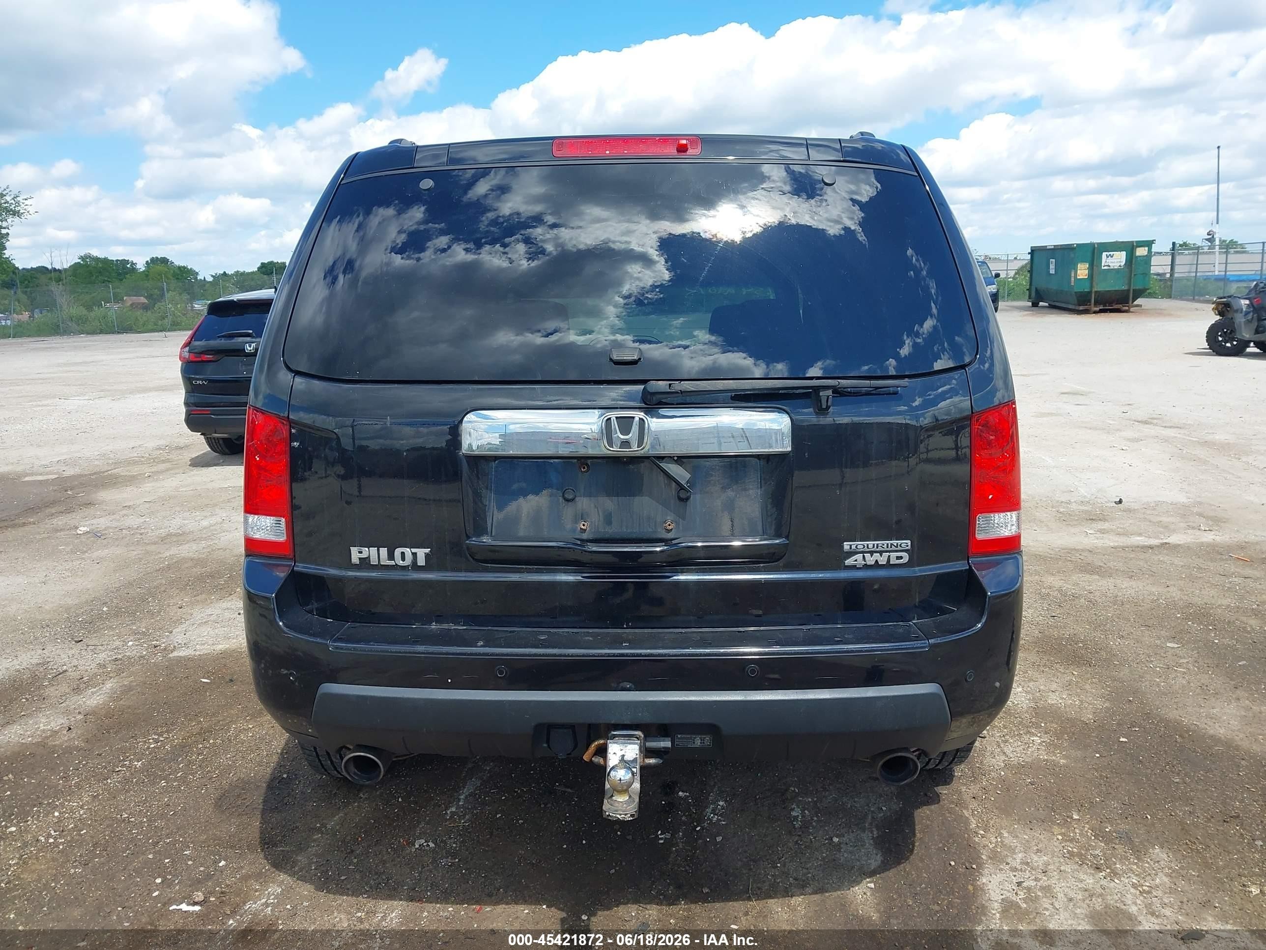 2011 Honda Pilot Touring Черный vin: 5FNYF4H91BB056965
