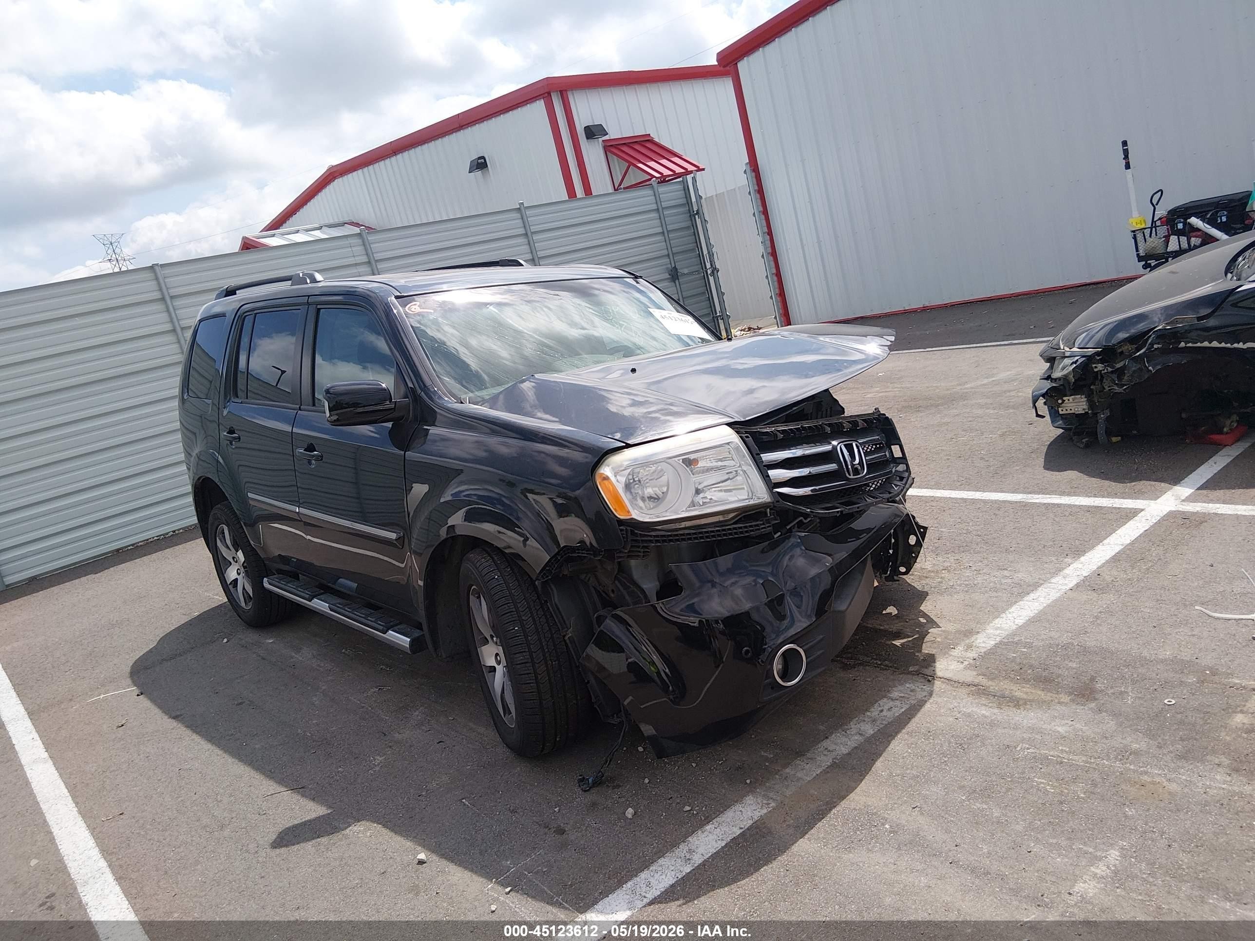 2012 Honda Pilot Touring Black vin: 5FNYF4H91CB030061