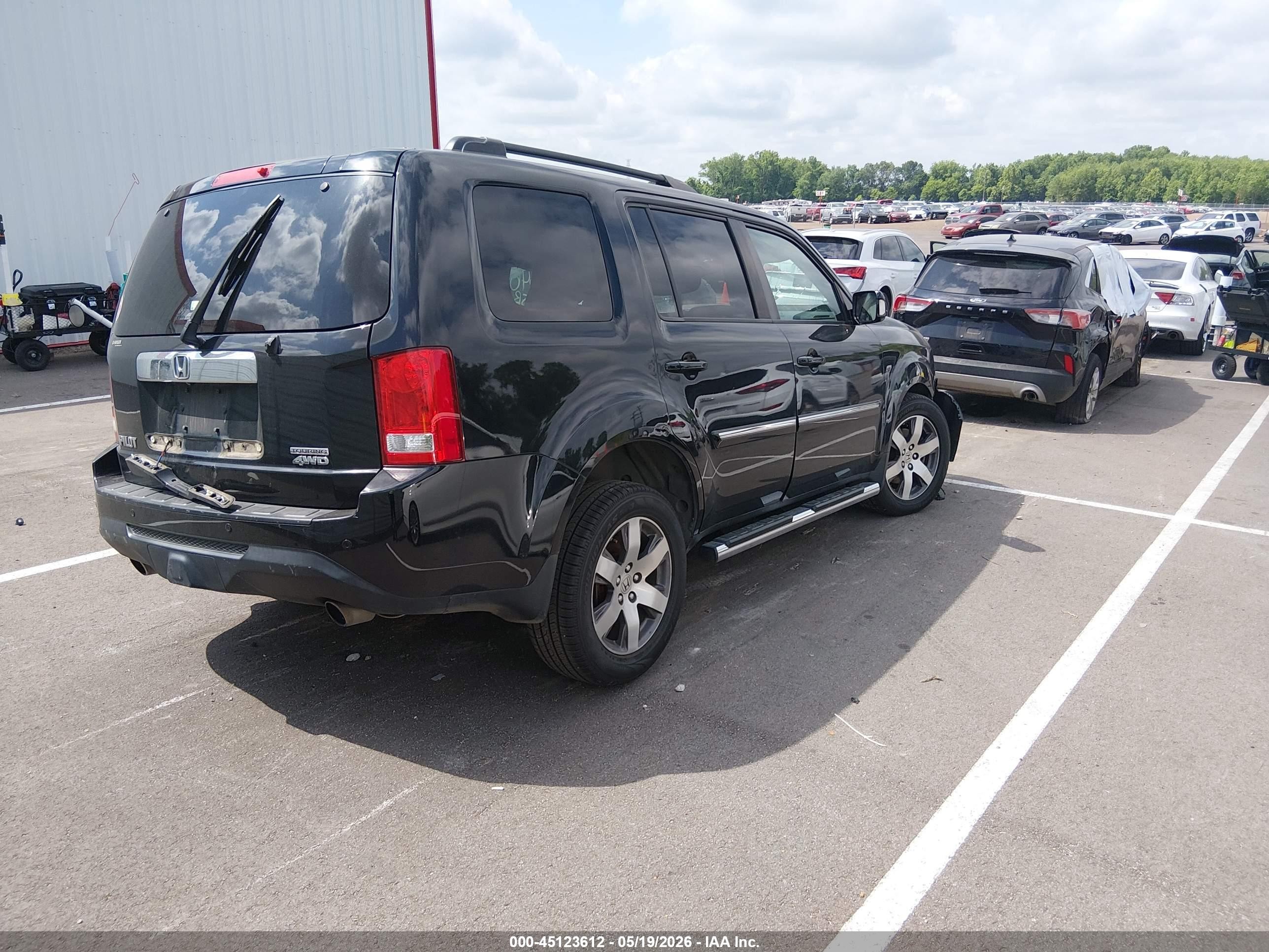 2012 Honda Pilot Touring Black vin: 5FNYF4H91CB030061