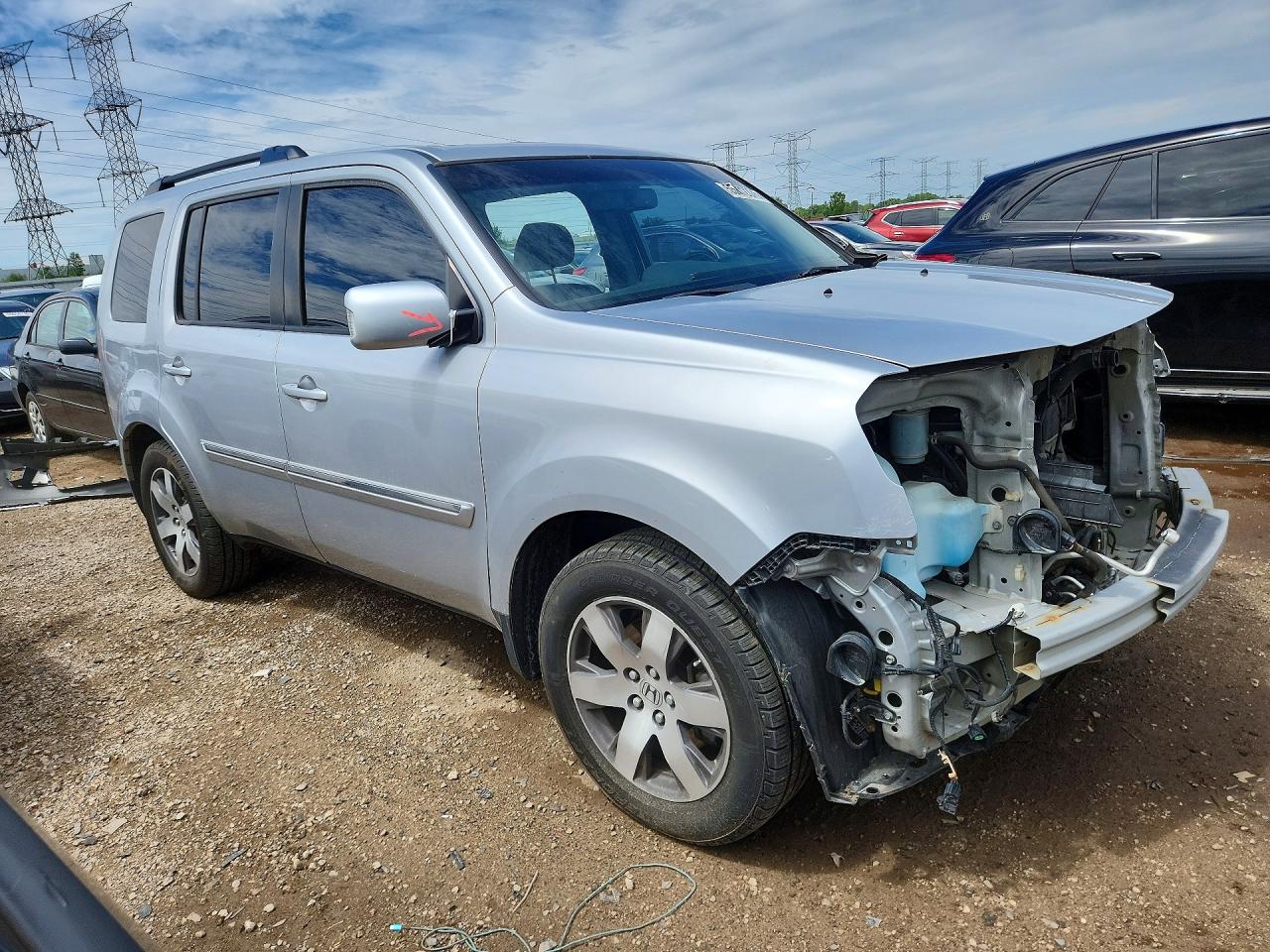 2012 Honda Pilot Touring Серебряный vin: 5FNYF4H91CB066817
