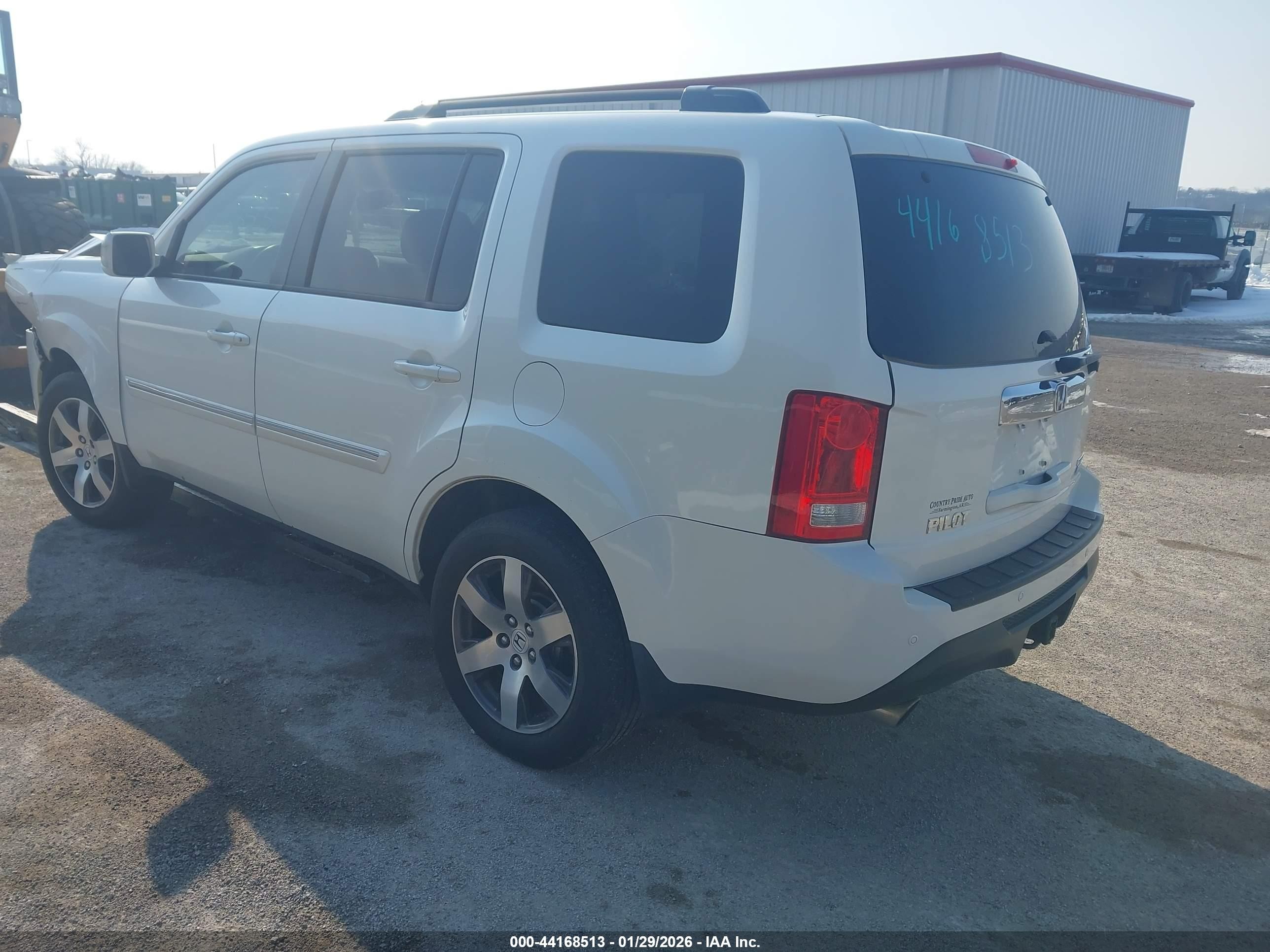2012 Honda Pilot Touring White vin: 5FNYF4H91CB080426