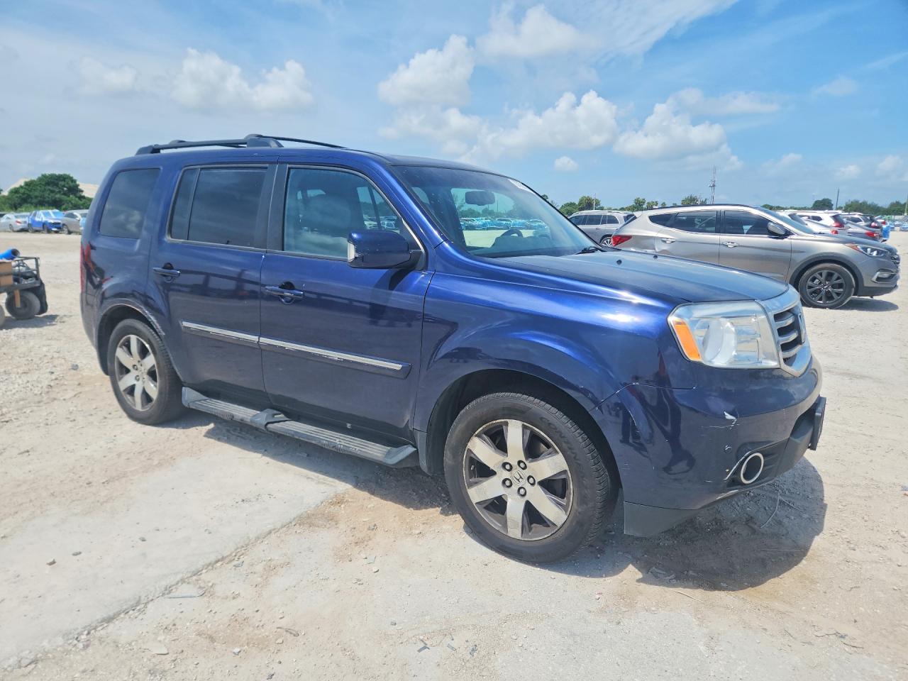 2013 Honda Pilot Touring Blue vin: 5FNYF4H91DB010748