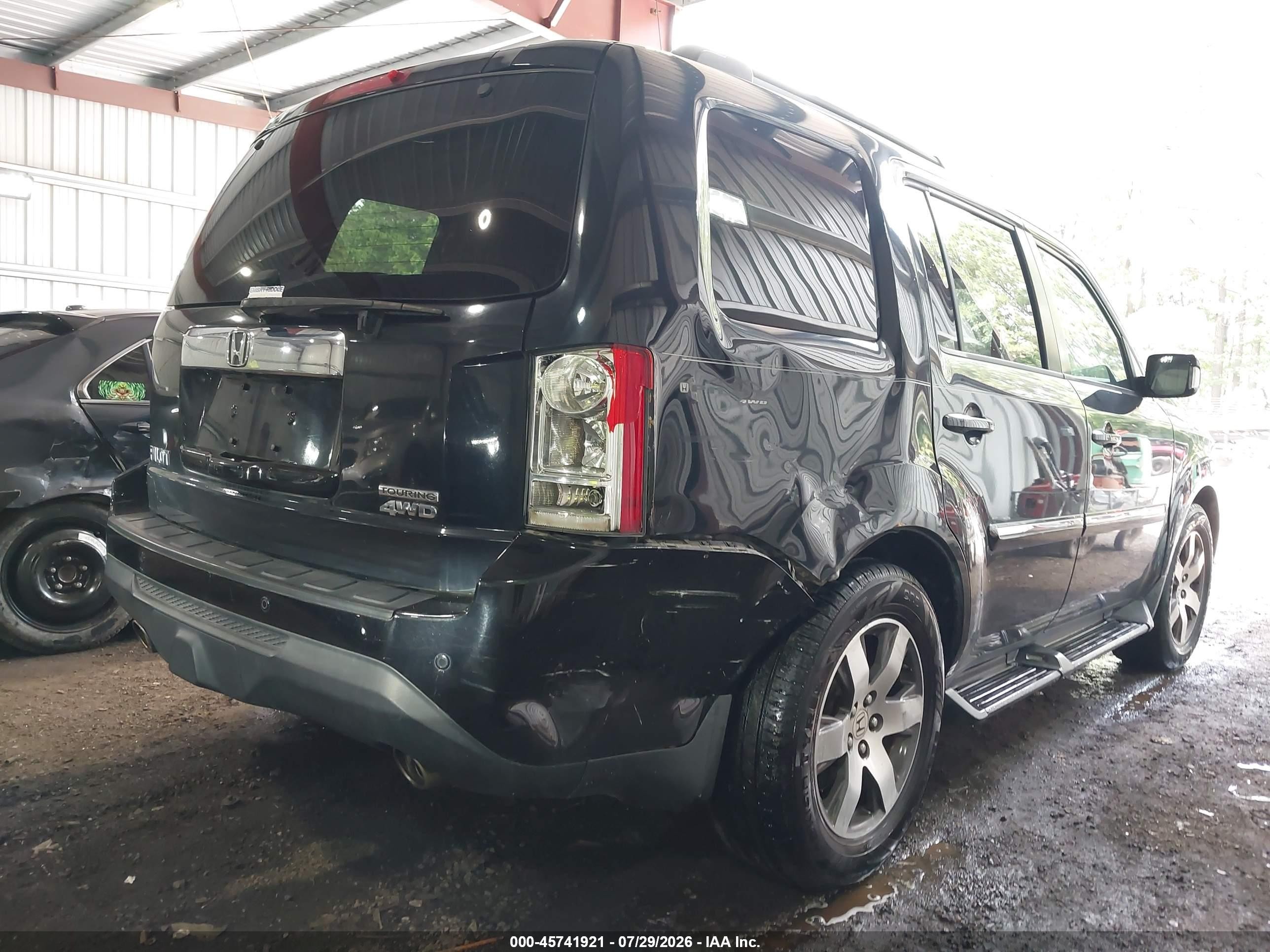 2013 Honda Pilot Touring Black vin: 5FNYF4H91DB015562