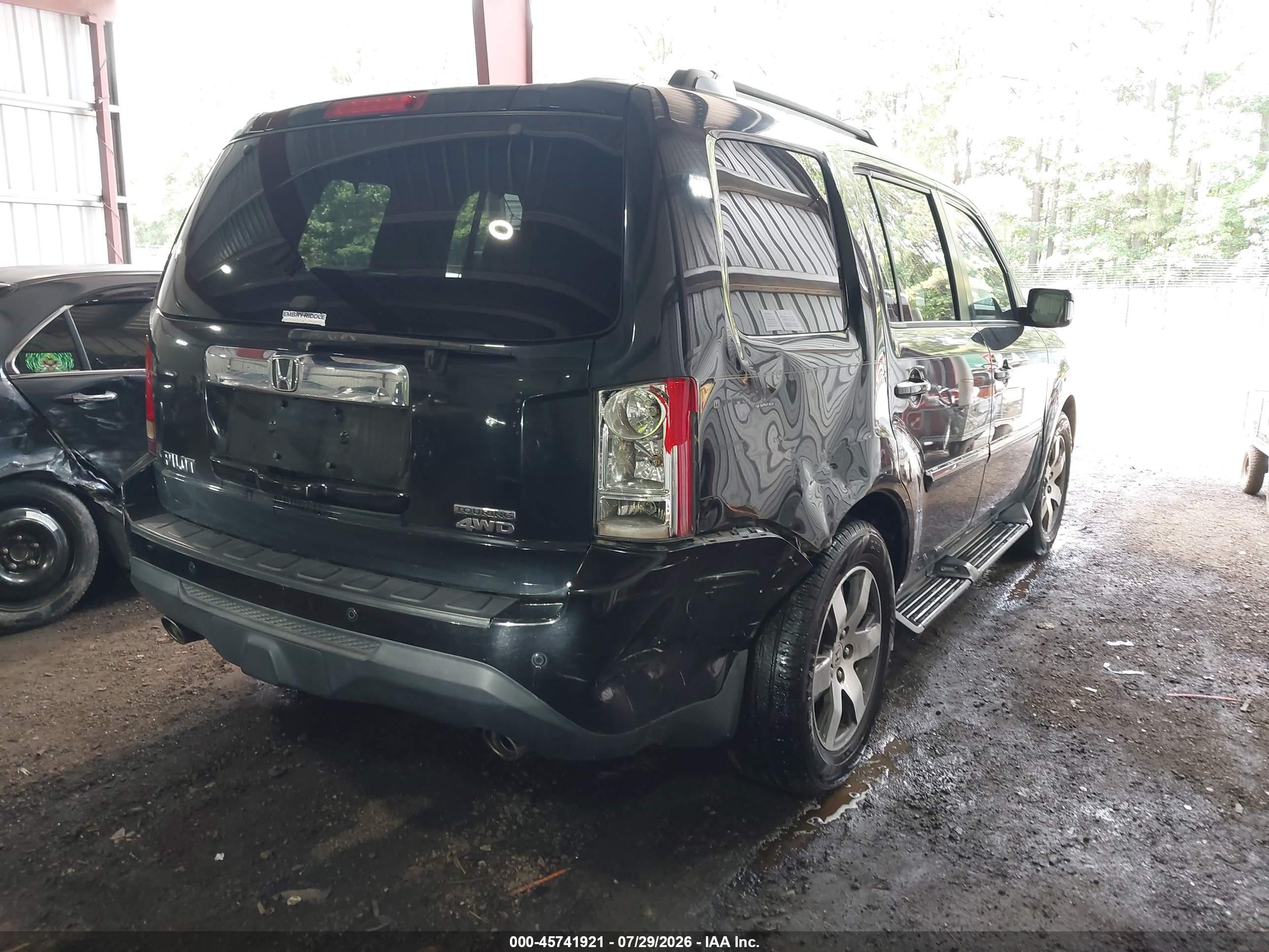 2013 Honda Pilot Touring Black vin: 5FNYF4H91DB015562