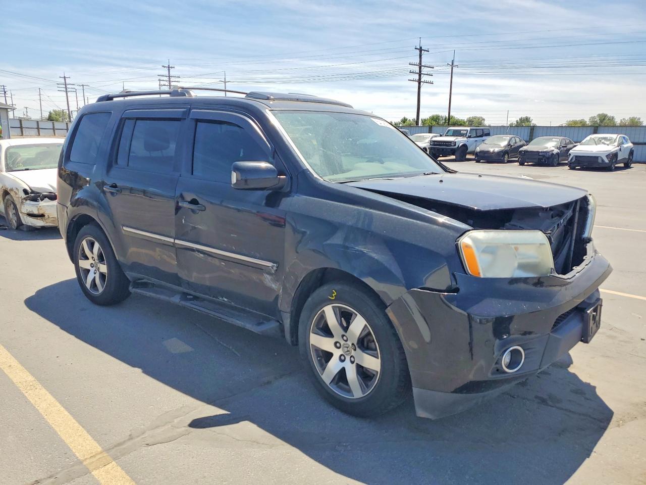 2013 Honda Pilot Touring Black vin: 5FNYF4H91DB020082