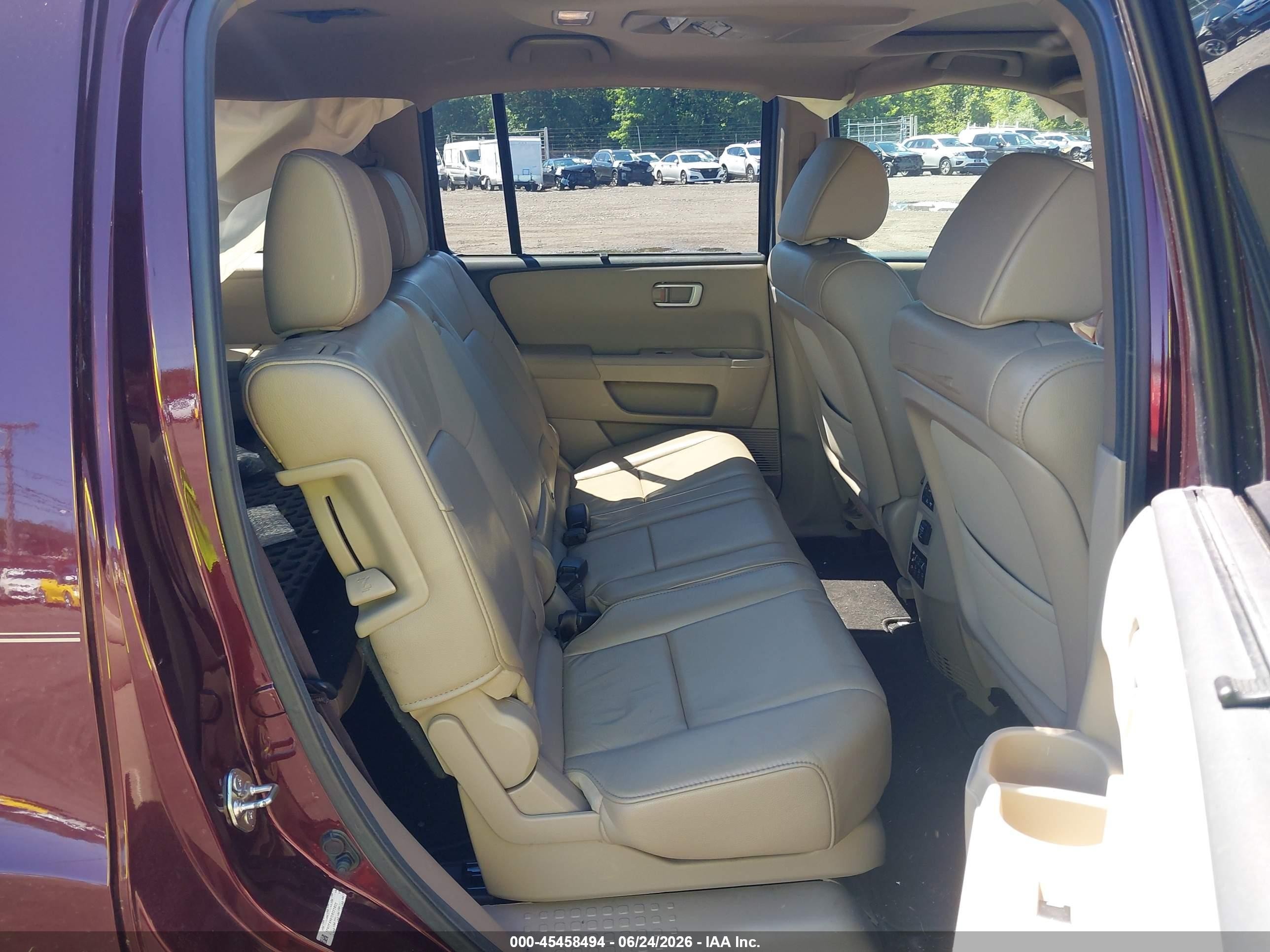 2013 Honda Pilot Touring Бордовый vin: 5FNYF4H91DB025802