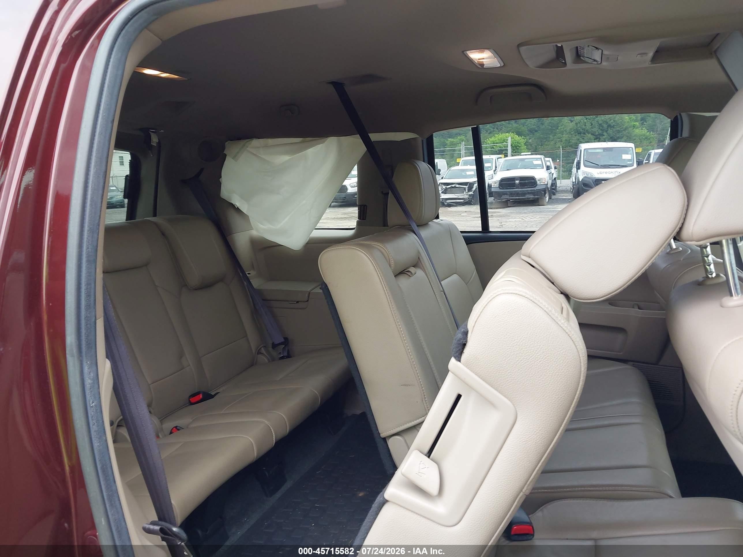 2013 Honda Pilot Touring Burgundy vin: 5FNYF4H91DB034726
