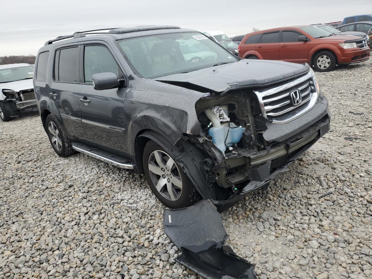2013 Honda Pilot Touring Gray vin: 5FNYF4H91DB073929