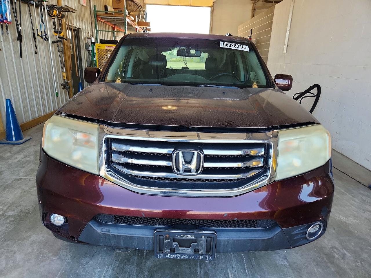 2014 Honda Pilot Touring Maroon vin: 5FNYF4H91EB002828