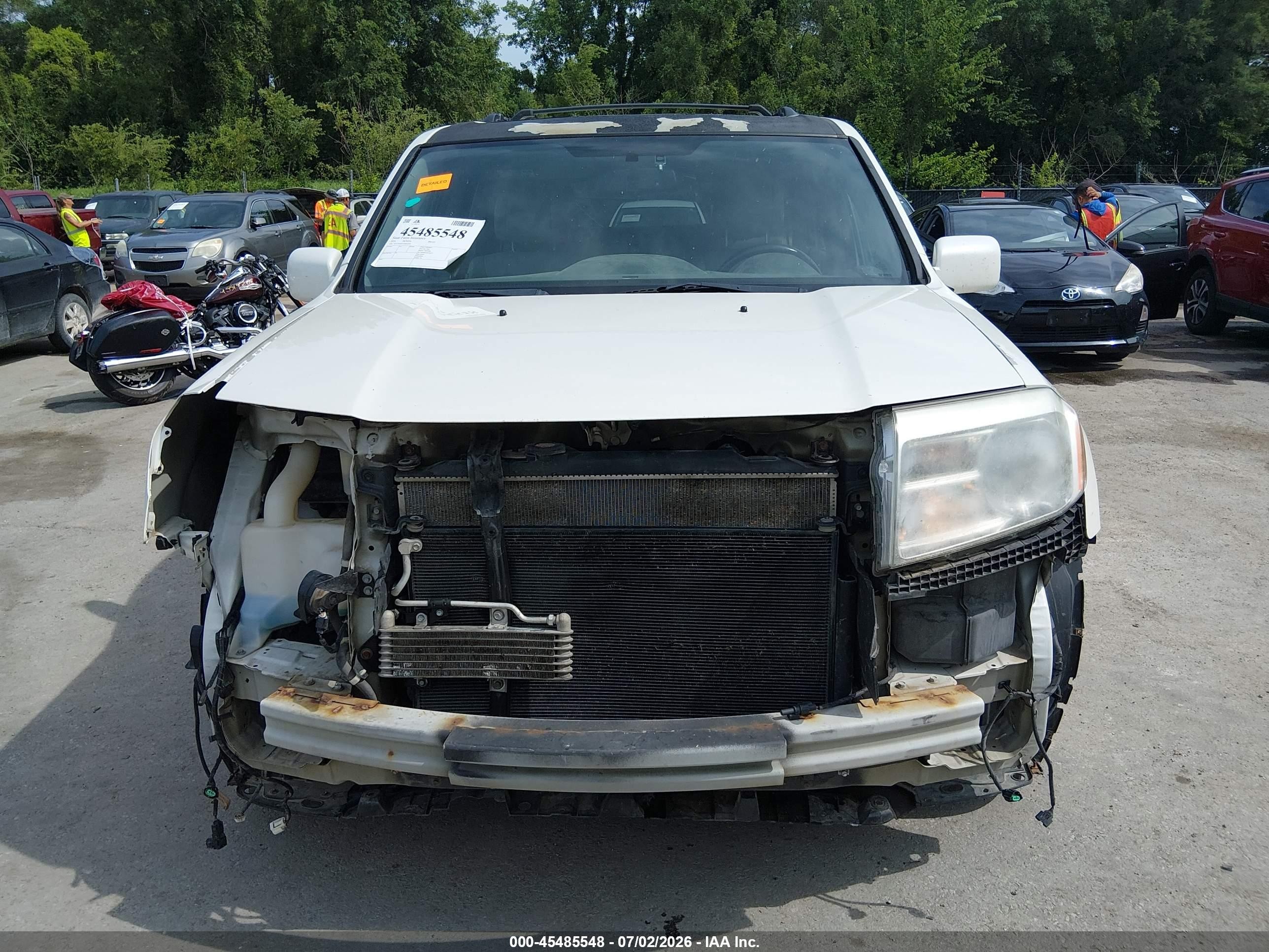 2014 Honda Pilot Touring Белый vin: 5FNYF4H91EB003039