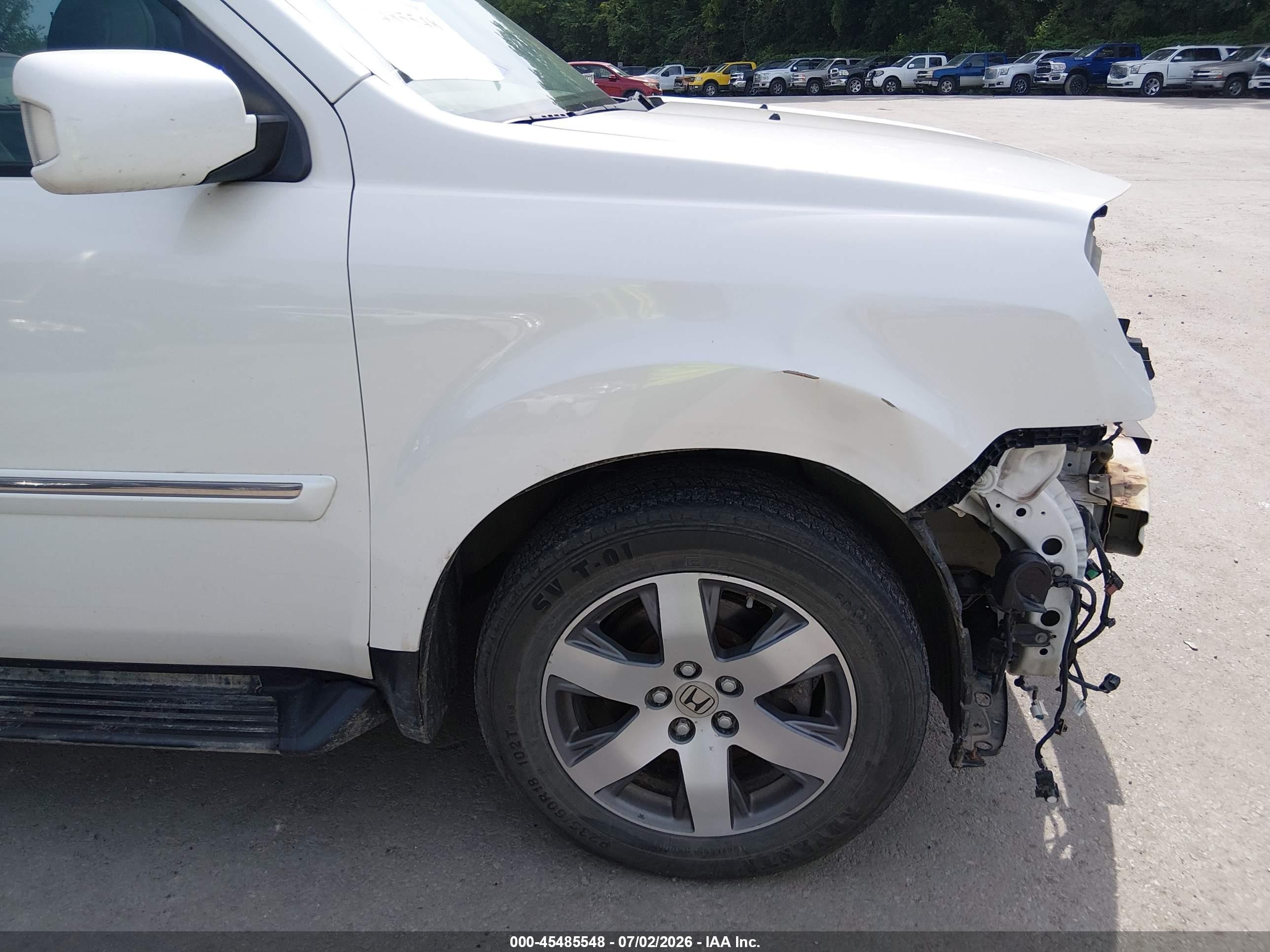 2014 Honda Pilot Touring Белый vin: 5FNYF4H91EB003039
