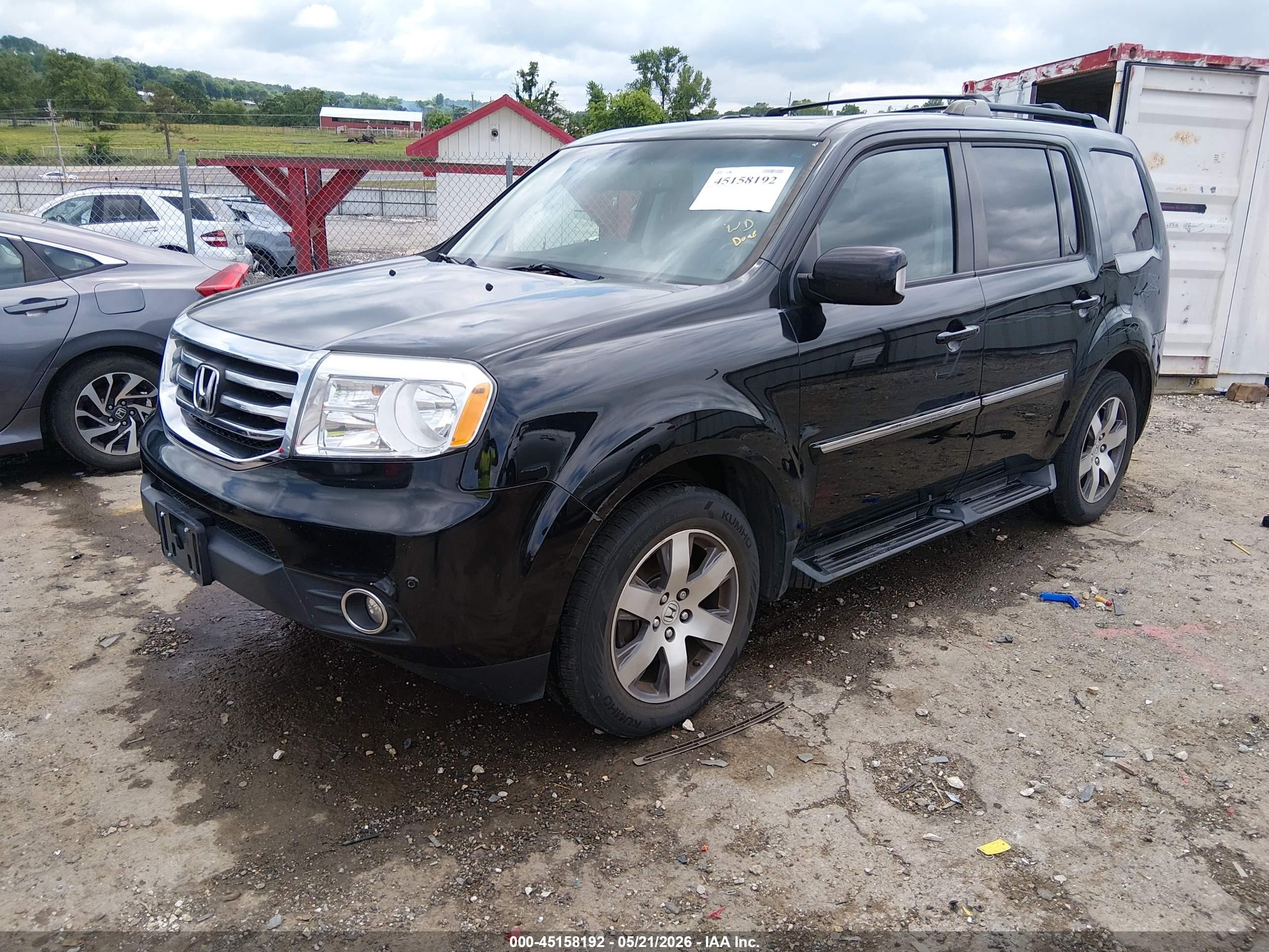 2015 Honda Pilot Touring Black vin: 5FNYF4H91FB028671