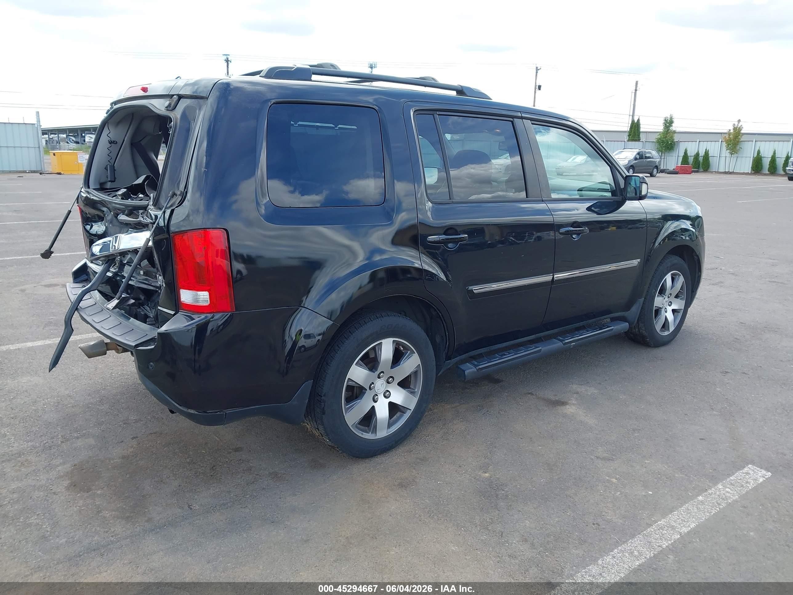 2015 Honda Pilot Touring Black vin: 5FNYF4H91FB036754