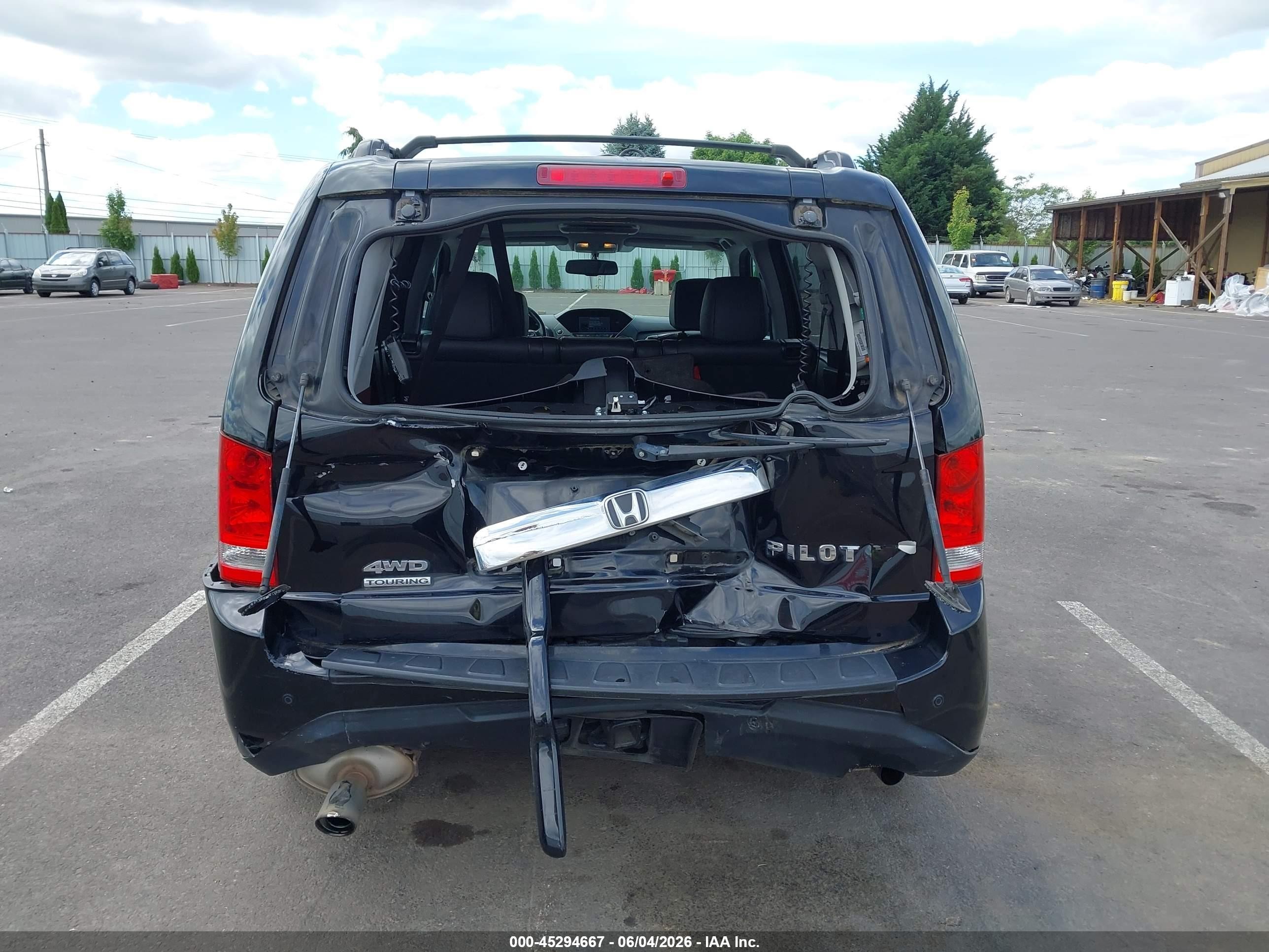 2015 Honda Pilot Touring Black vin: 5FNYF4H91FB036754