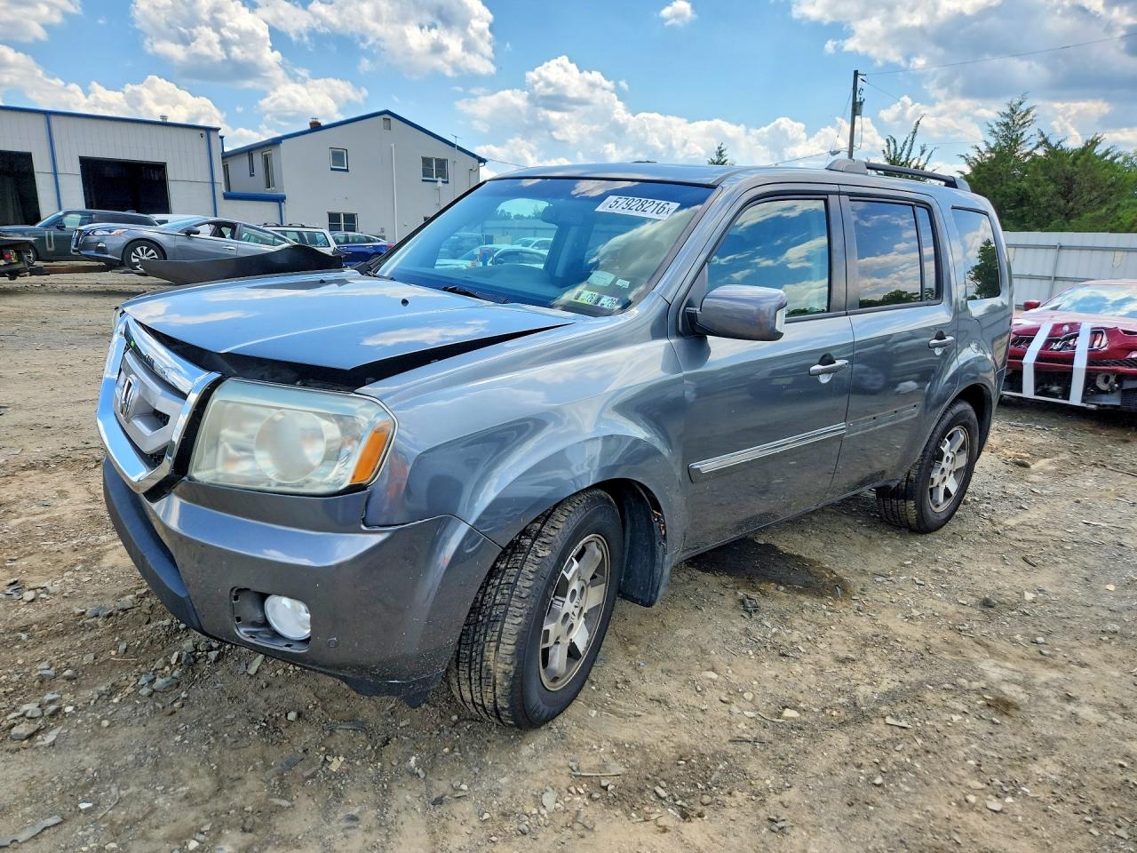 2011 Honda Pilot Touring Gray vin: 5FNYF4H92BB100830