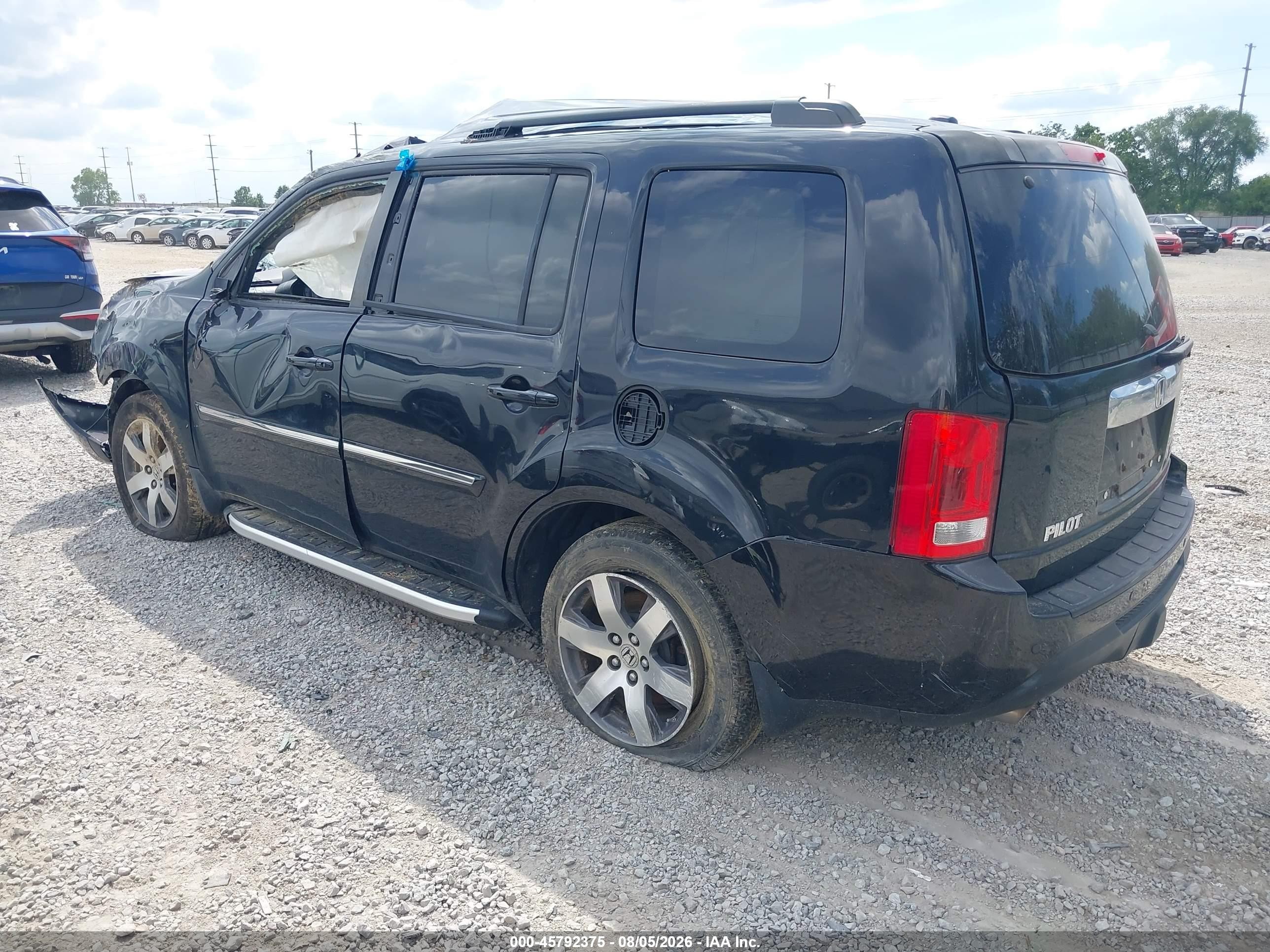 2013 Honda Pilot Touring Black vin: 5FNYF4H92DB021614