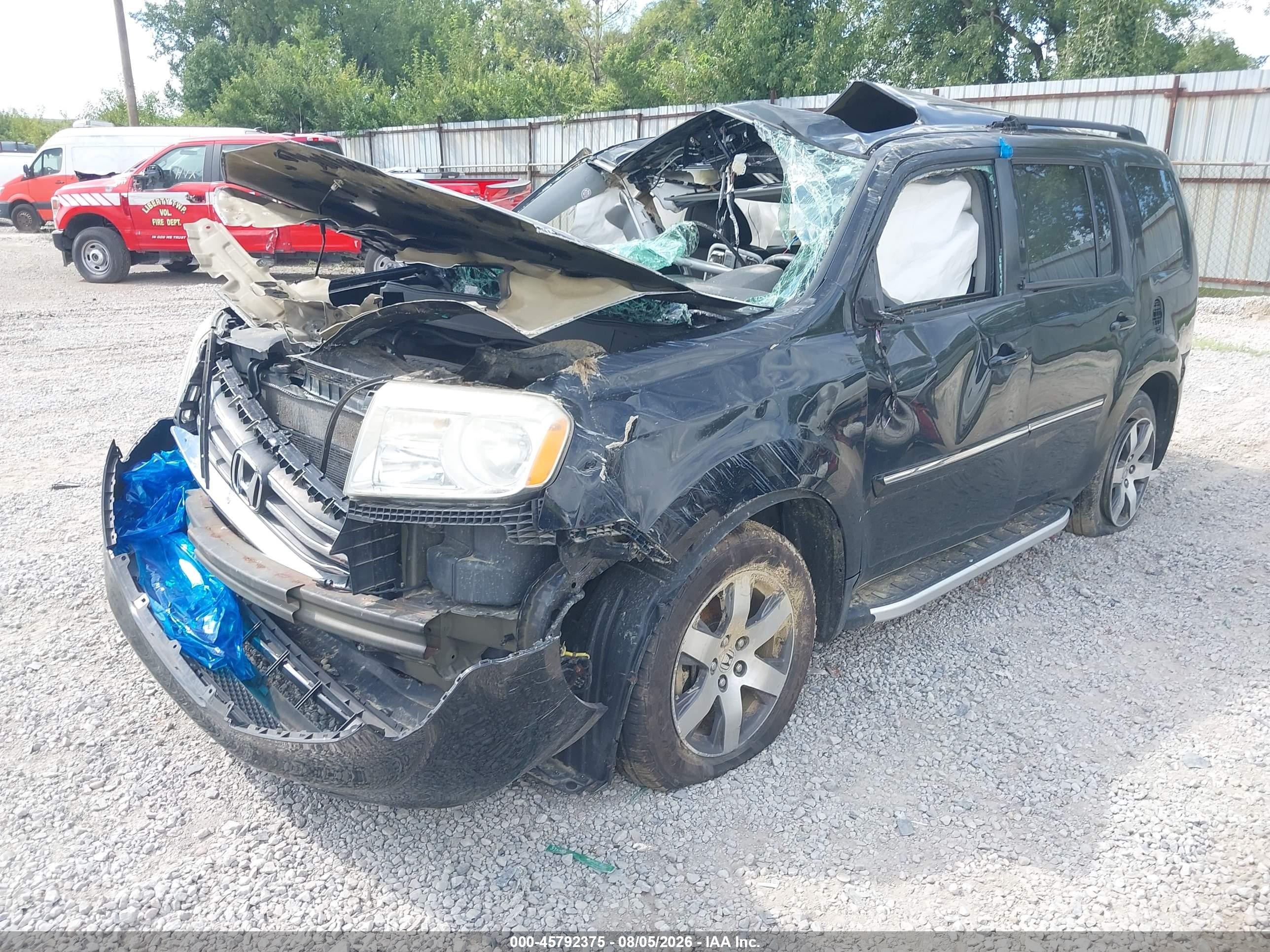 2013 Honda Pilot Touring Black vin: 5FNYF4H92DB021614