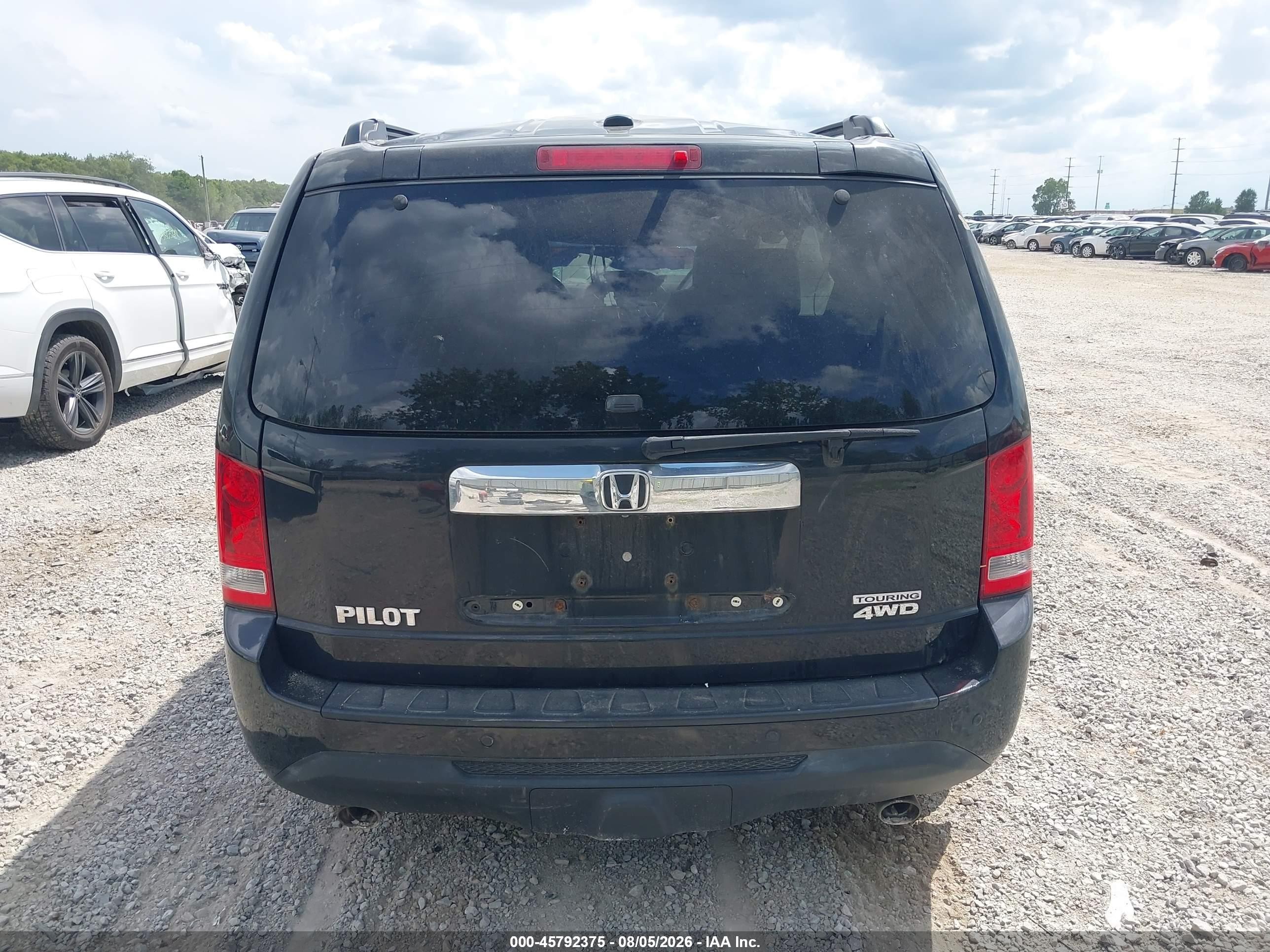 2013 Honda Pilot Touring Black vin: 5FNYF4H92DB021614