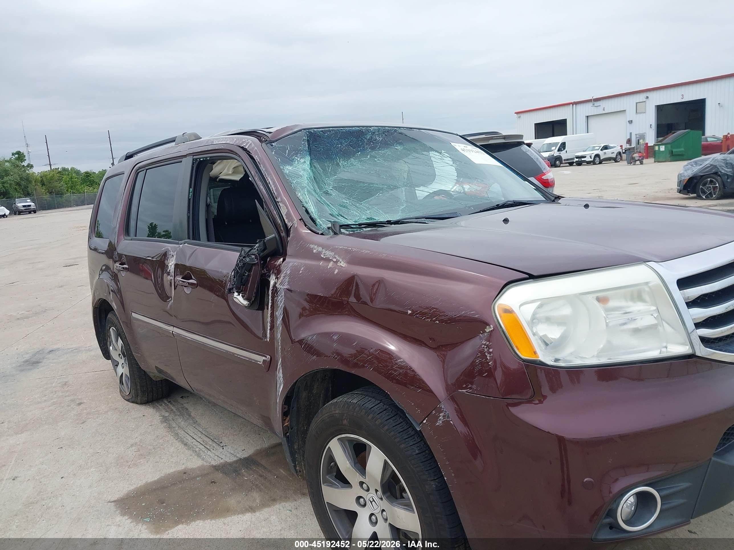 2013 Honda Pilot Touring Коричневый vin: 5FNYF4H92DB027297